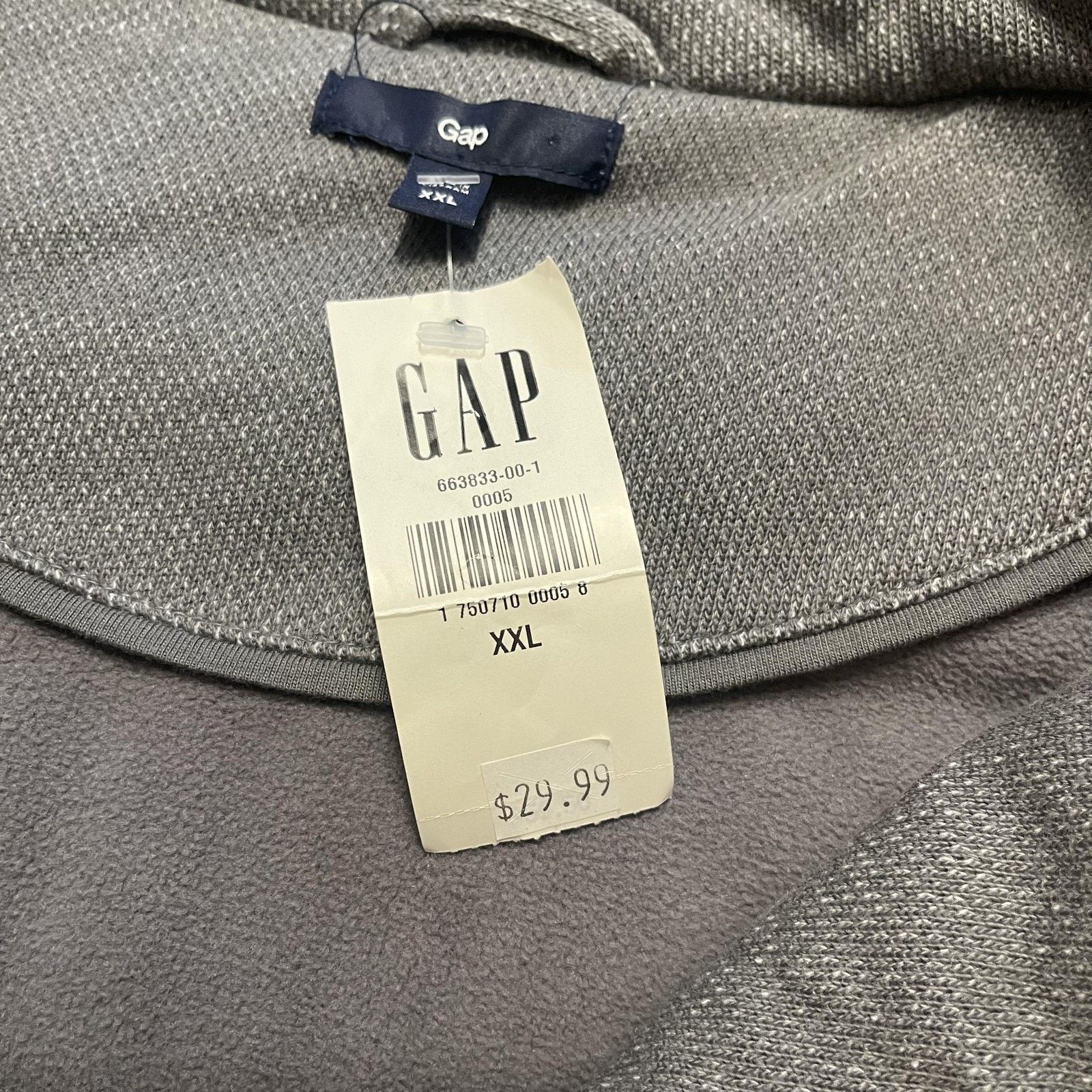 Gap Gap Vest Womens XXL Gray Quilted Puffer Fleece Lined Mock Size XXL / US 16-18 / IT 52-54 - 7 Thumbnail