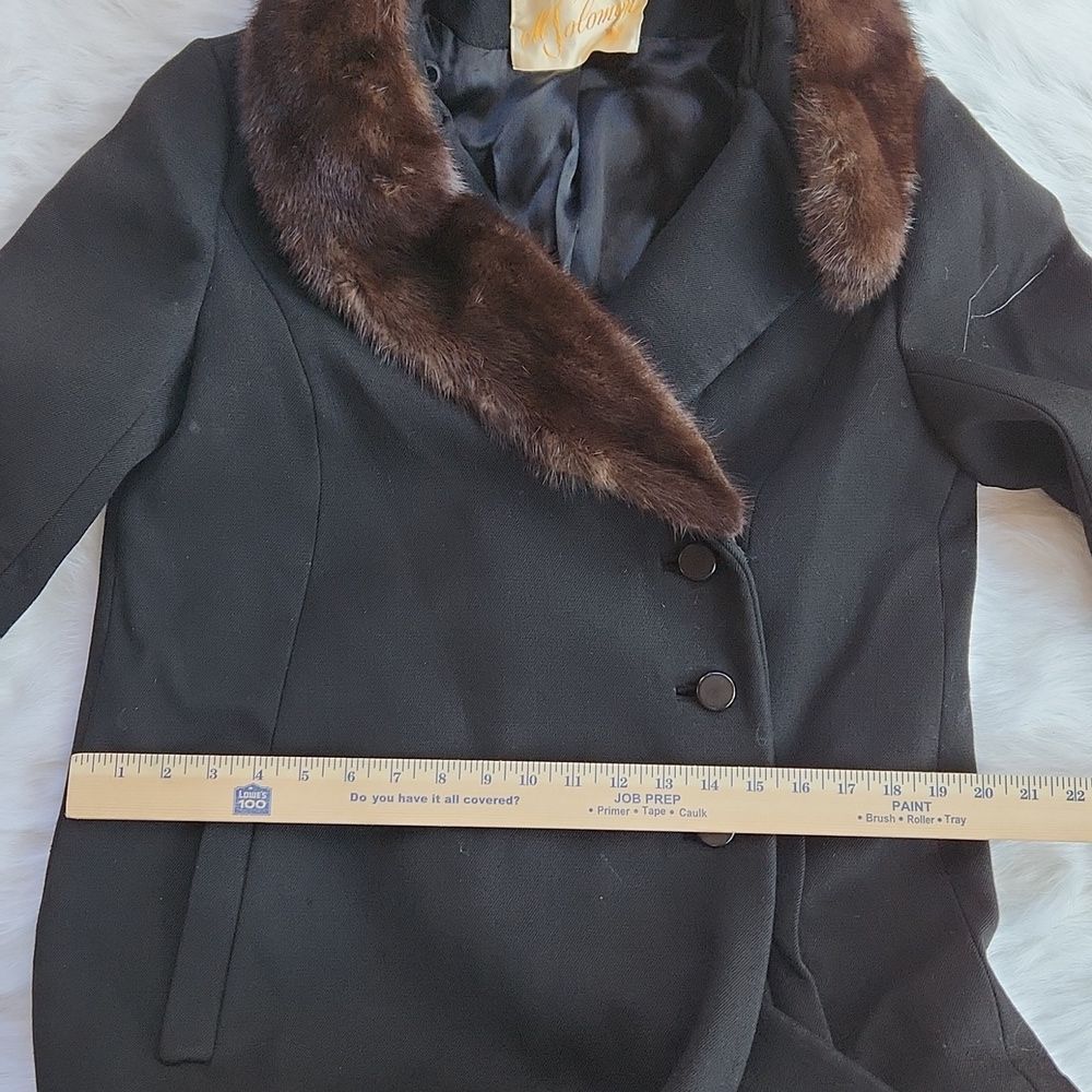 Other M. Solomon Vintage Fur Collar Black Coat Women's Size Medium Size M / US 6-8 / IT 42-44 - 10 Thumbnail