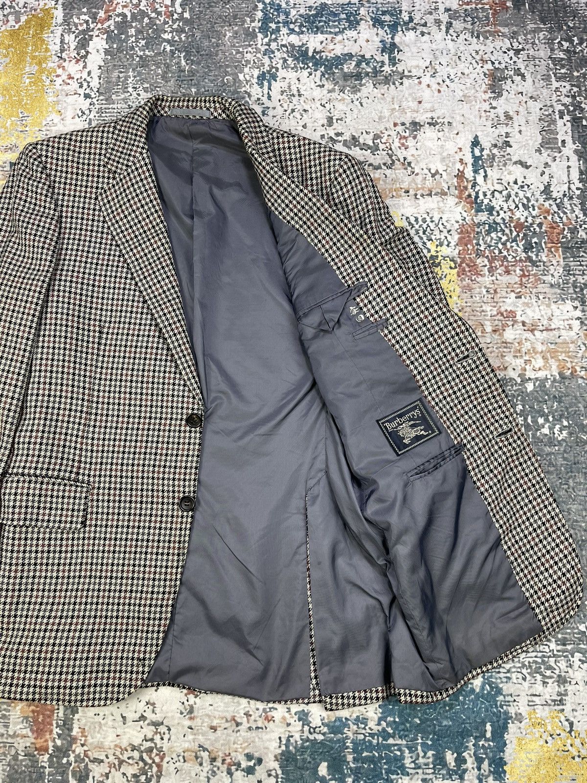 Burberry Vintage Burberrys Houndstooth Check Blazer Size US M / EU 48-50 / 2 - 5 Thumbnail