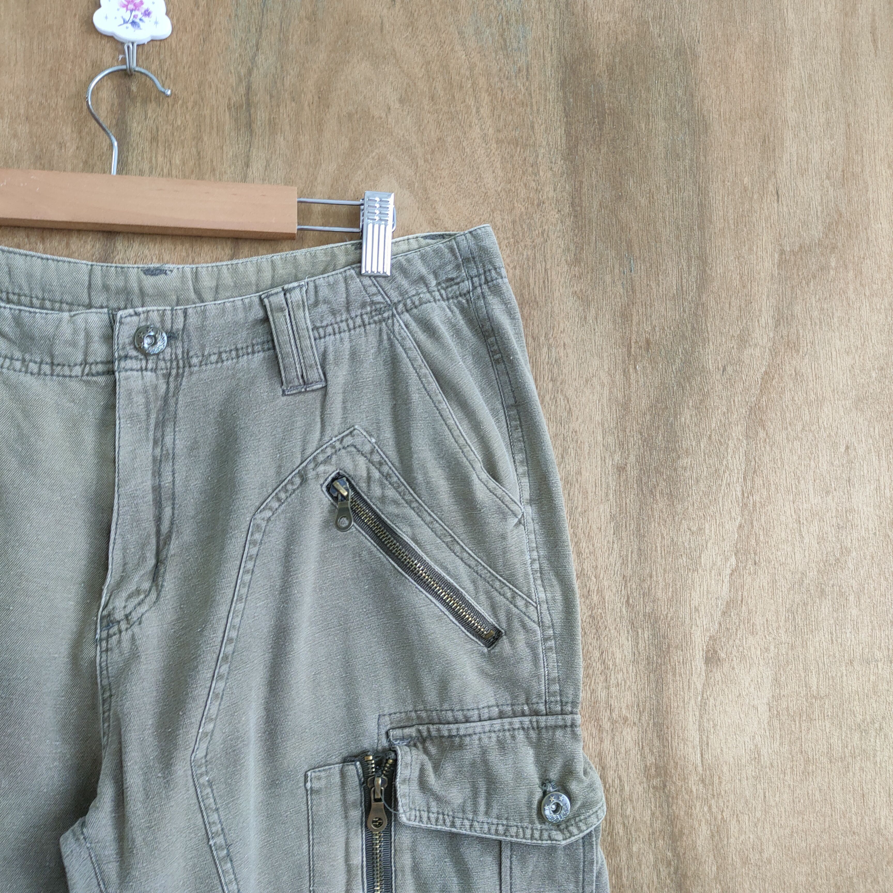 If Six Was Nine × Japanese Brand SIX STAR DOUBLE KNEE FADED CARGO PANTS Size US 33 - 5 Thumbnail