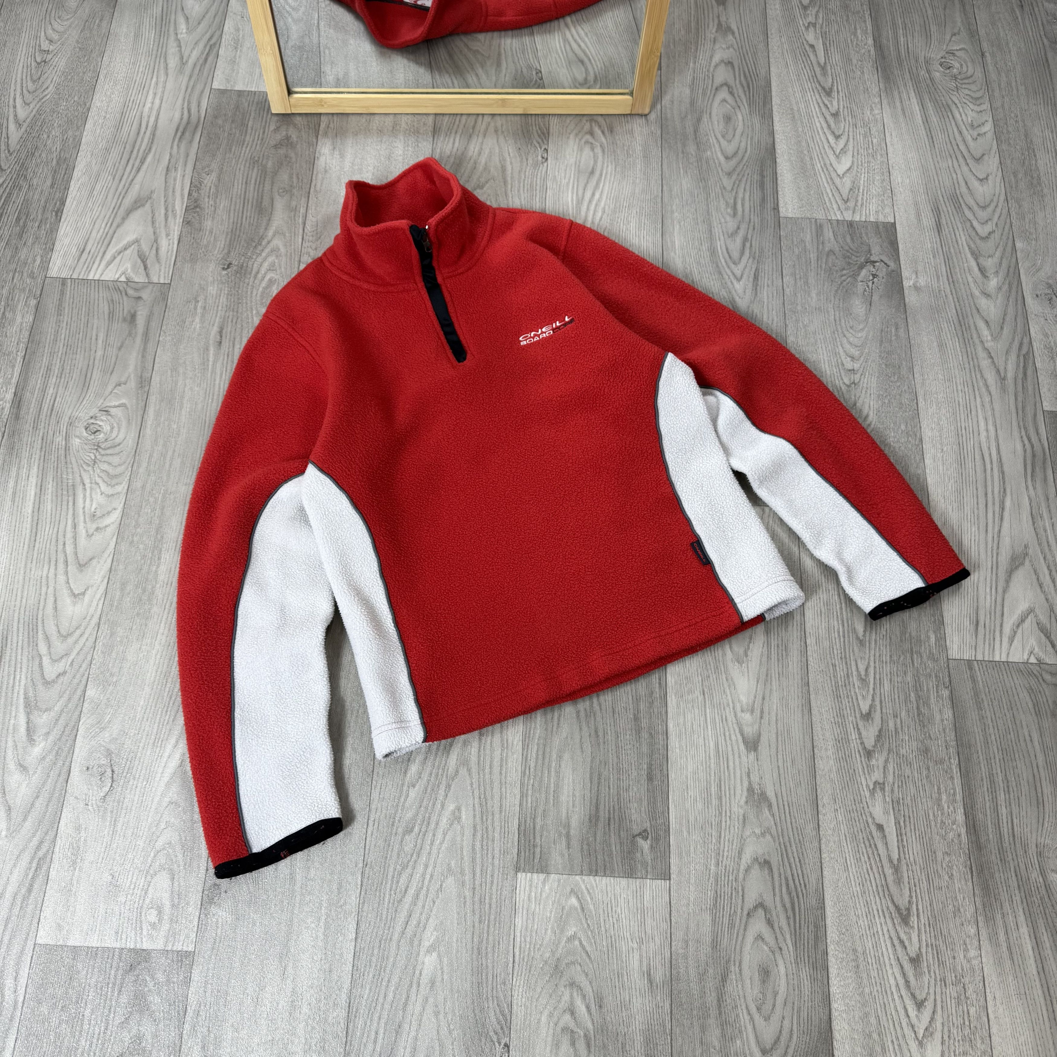 O'Neill Vintage O'Neil 90s Red 1/4 Fleece Jacket Sweater Sweatshirt Size M / US 6-8 / IT 42-44 - 2 Thumbnail