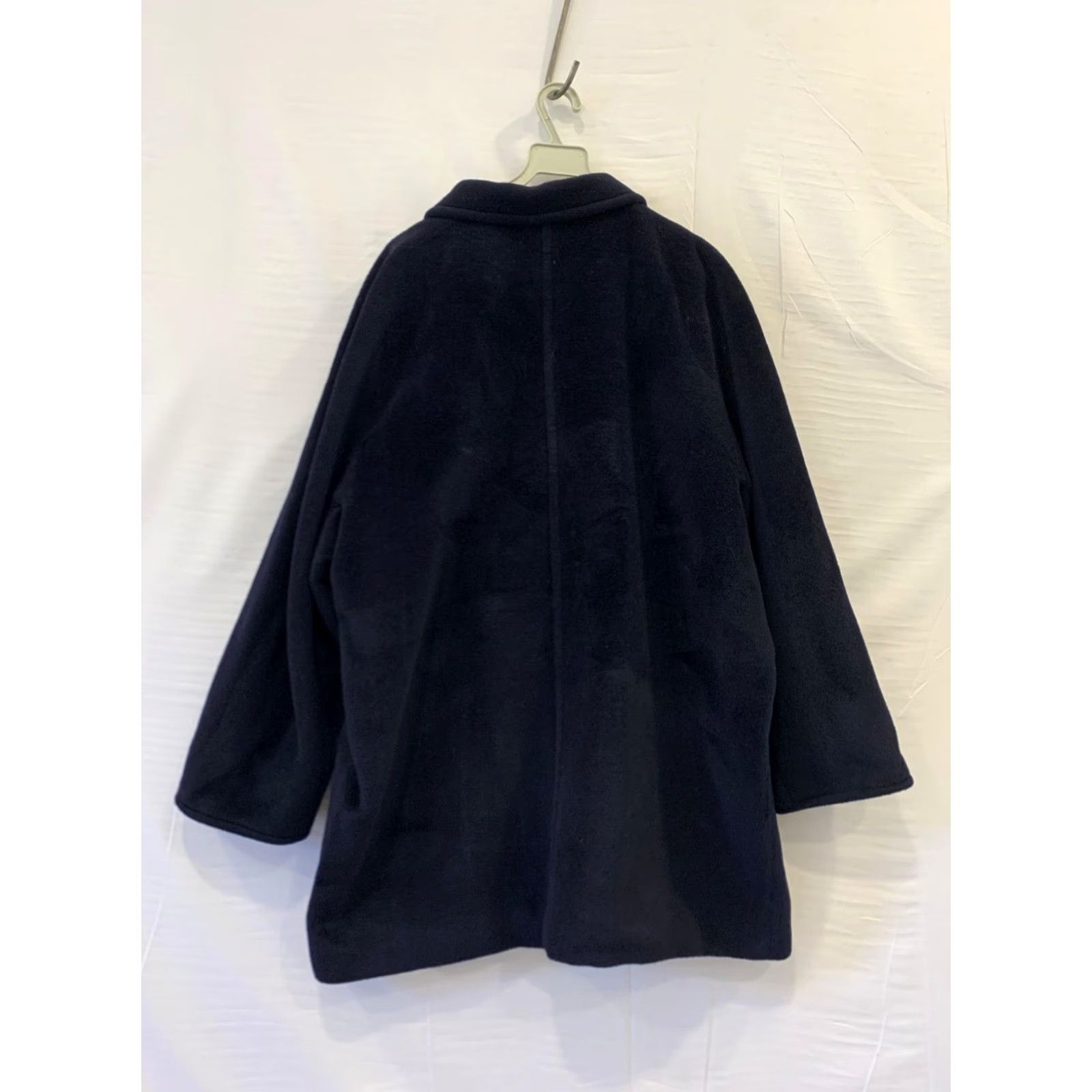Max Mara Max Mara Wool Overcoat Navy Blue Long XL Mens Italy - Double Breasted Coat Size US XL / EU 56 / 4 - 2 Thumbnail