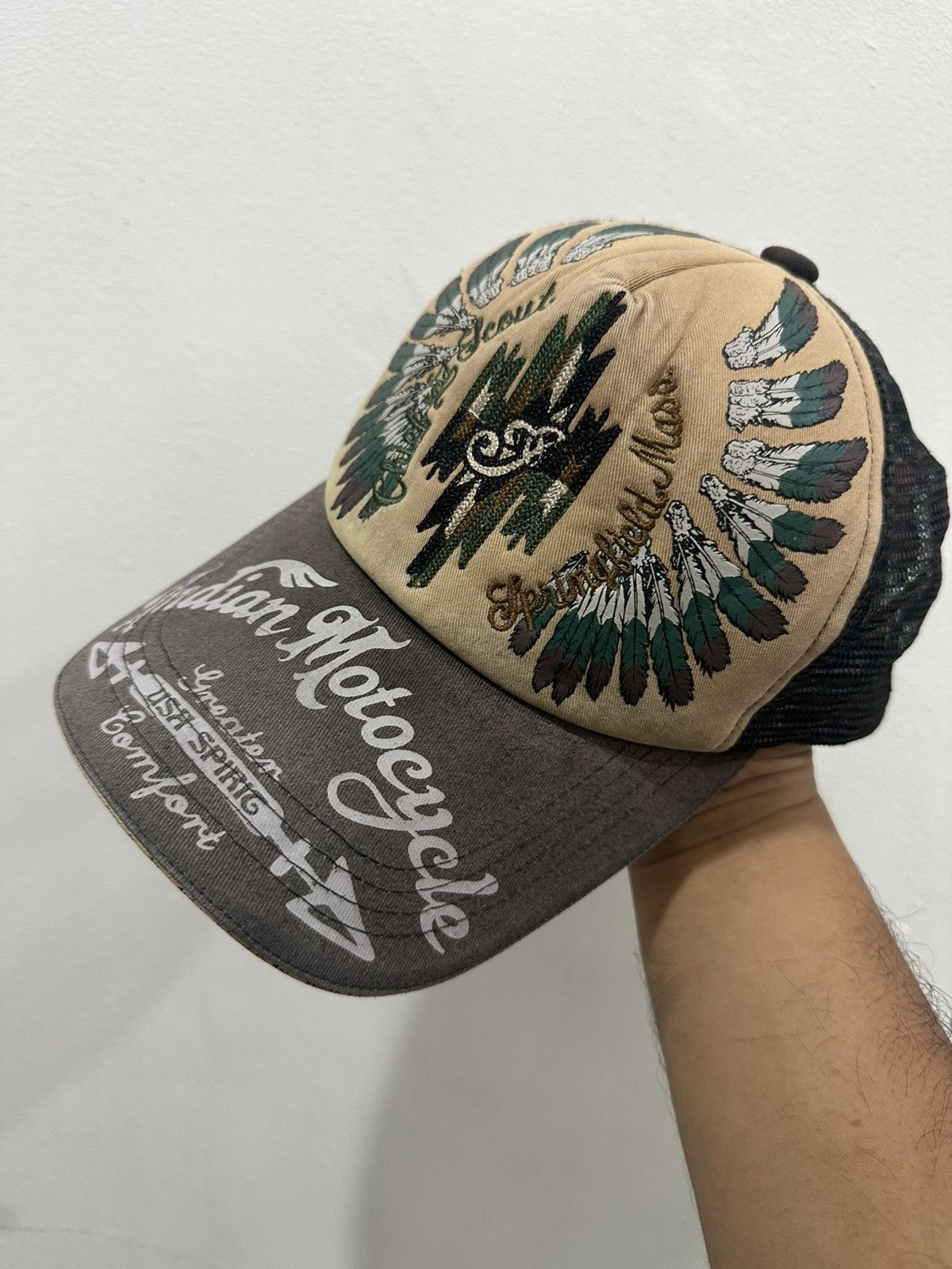 Indian Motorcycle VTG Indian Motorcycles Trucker Hat Size ONE SIZE - 1 Thumbnail