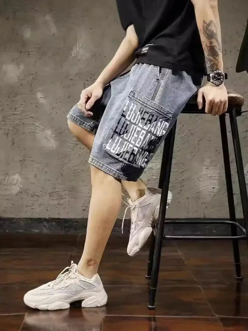 Japanese Brand Retro pocket loose denim shorts Size US 32 / EU 48 - 4 Thumbnail