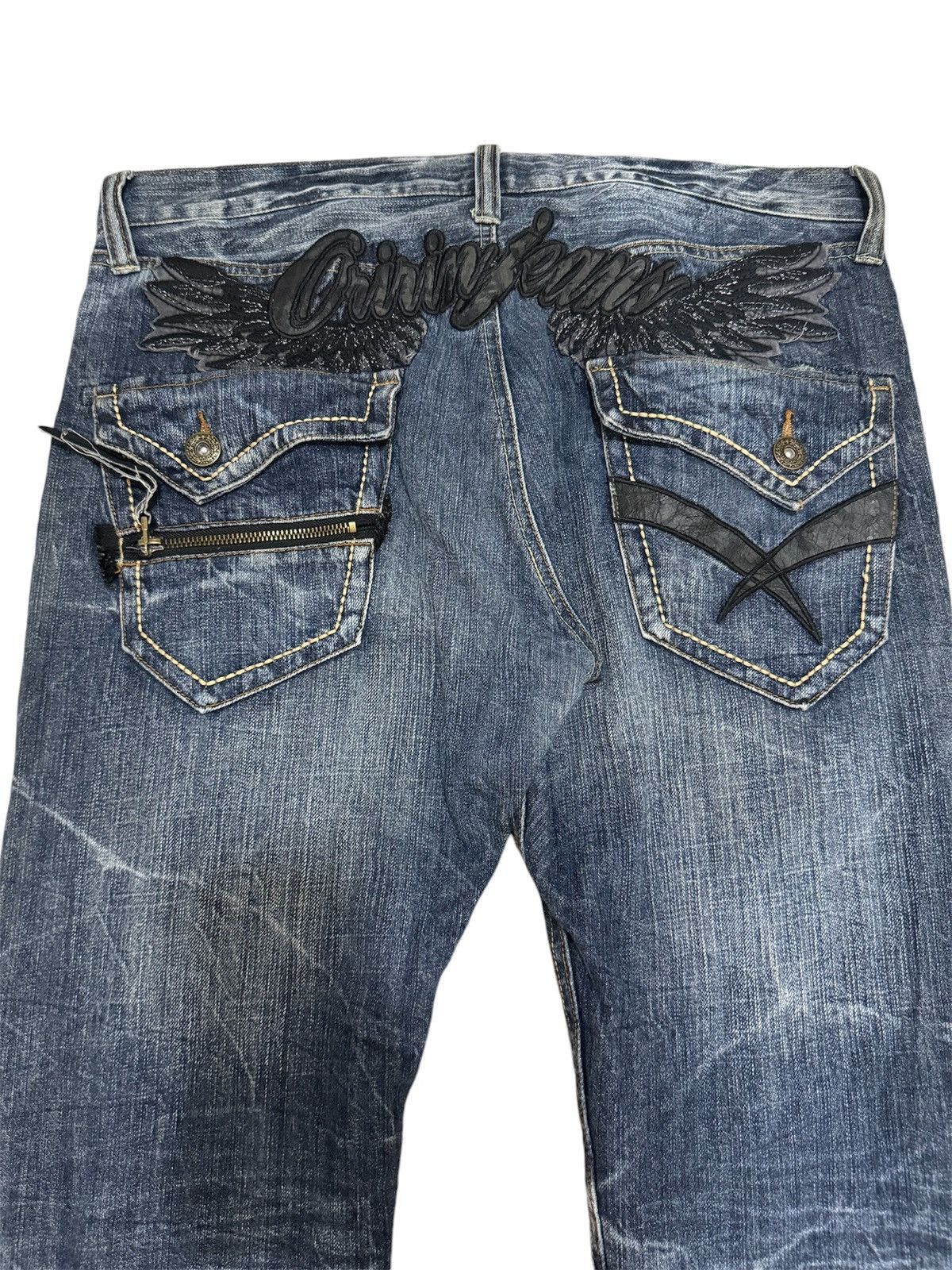 Hysteric Glamour × Japanese Brand × Vintage Vintage Oririn Japan Wings Jeans Size US 37 - 7 Thumbnail