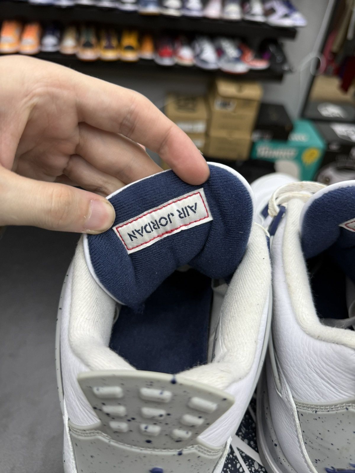 Jordan Brand Size 11 - Air Jordan 4 Retro Mid Midnight Navy White Leather Size US 11 / EU 44 - 13 Thumbnail