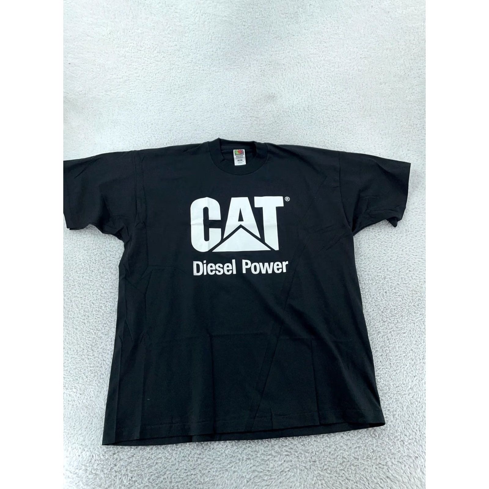 Fruit Of The Loom VINTAGE CAT Diesel Power T-Shirt 2XL Black Cotton Polyester Short Sleeve Crew Neck Mens 90s Construction Tractor Truck Farm USA Graphic Print Size US XXL / EU 58 / 5 - 3 Thumbnail