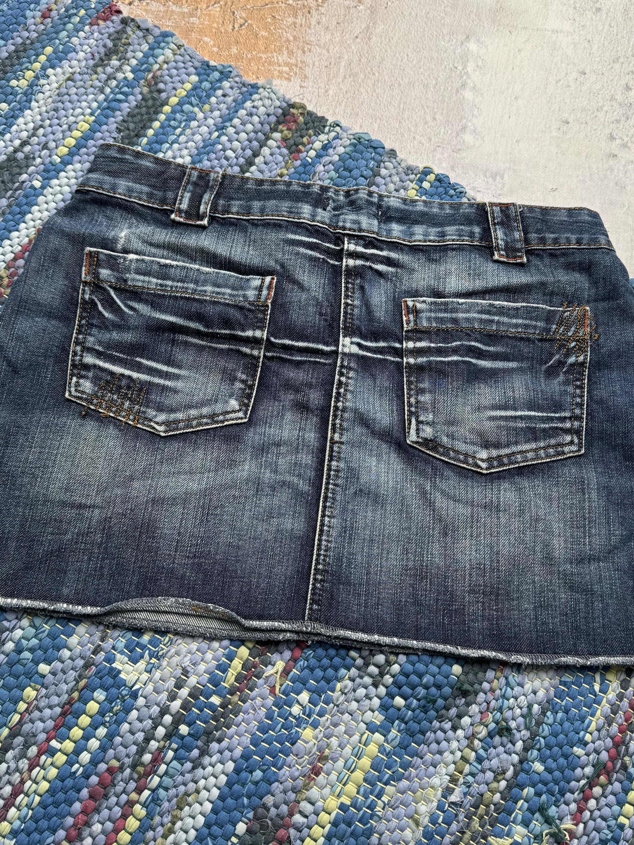 Vintage Vintage Denim Mini Skirt D15 Size 30" / US 8 / IT 44 - 5 Thumbnail