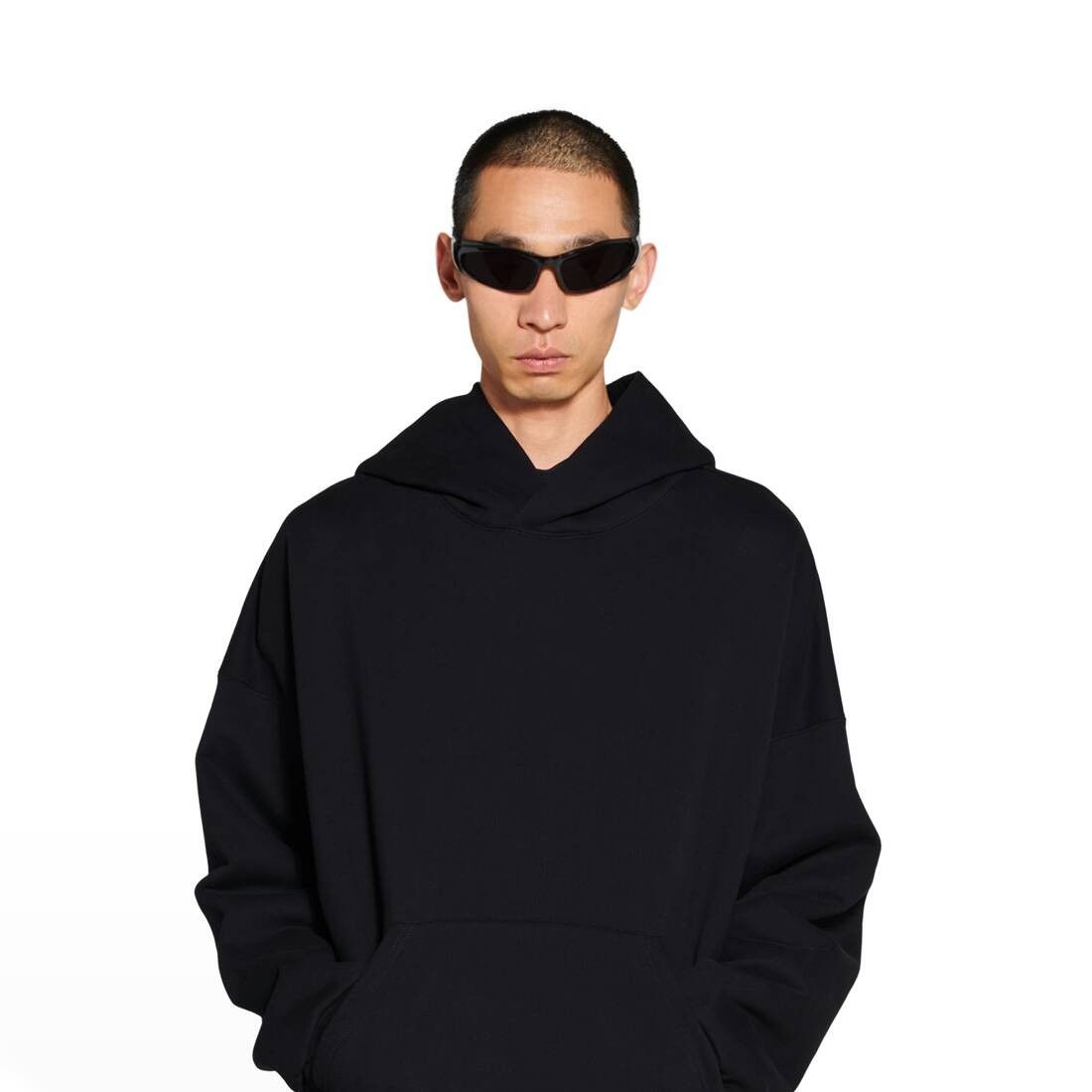 Balenciaga o1mt1gz0125 Hoodie Medium Fit in Black Size US S / EU 44-46 / 1 - 6 Thumbnail