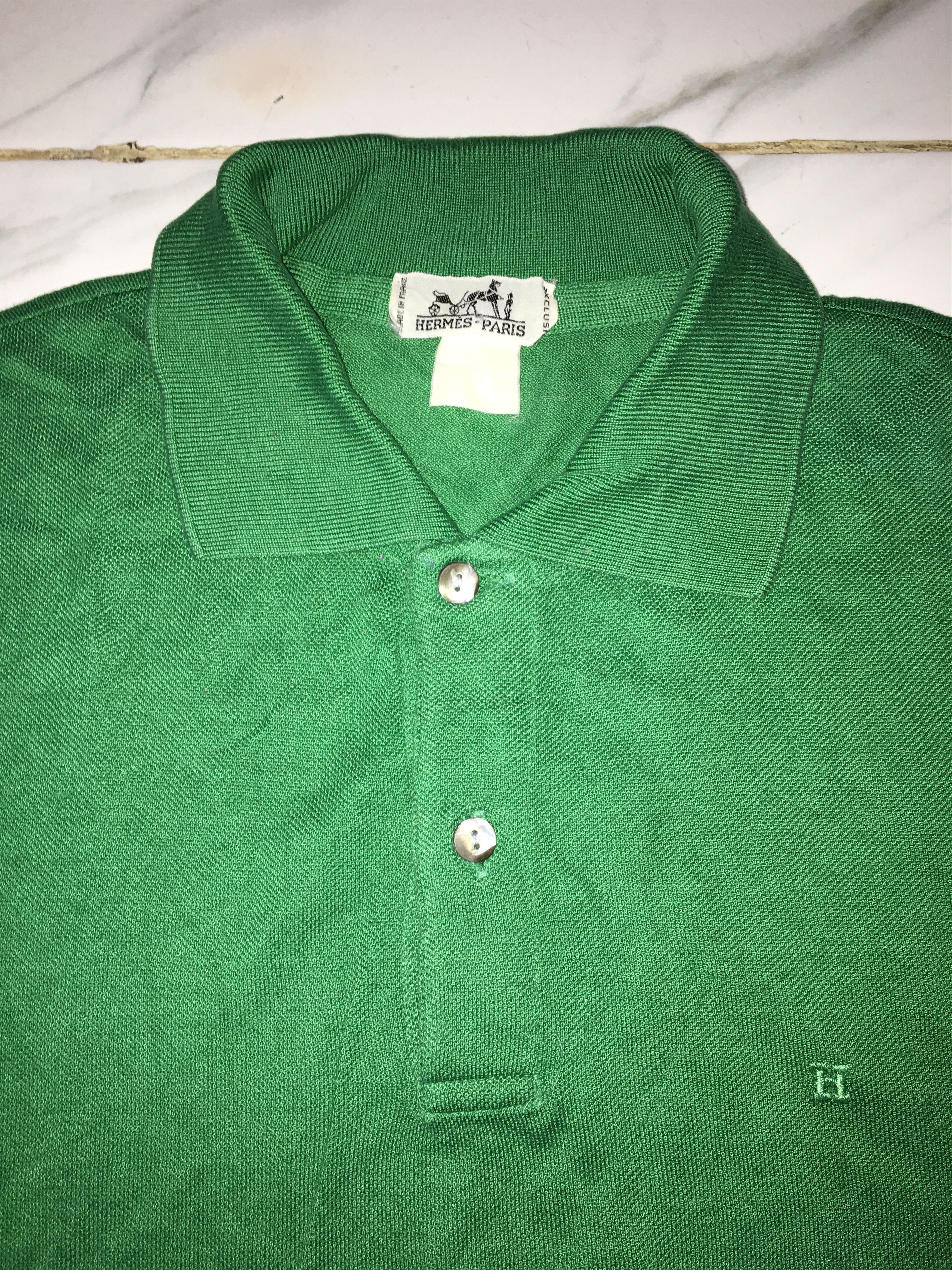 Designer VINTAGE HERMES POLO SHIRT Size US M / EU 48-50 / 2 - 2 Thumbnail