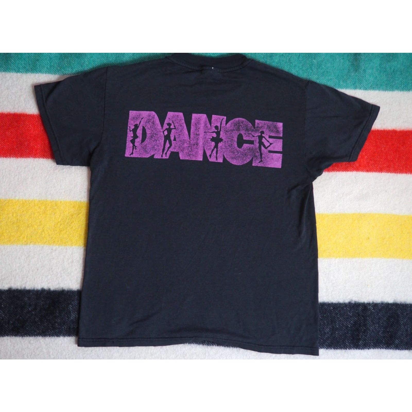 Hanes VTG 90s Hanes Dance Ballet Faded Black Purple Tee T-Shirt Unisex S Size US S / EU 44-46 / 1 - 2 Thumbnail