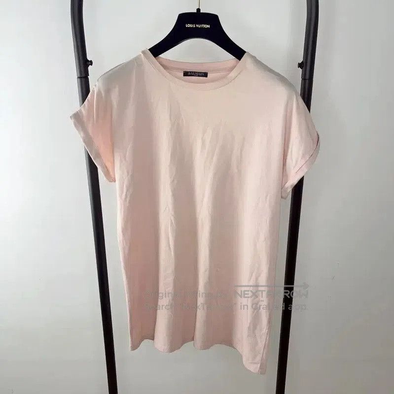Balmain Balmain Pink Cotton T-Shirt for Women . Size XS / US 0-2 / IT 36-38 - 1 Thumbnail