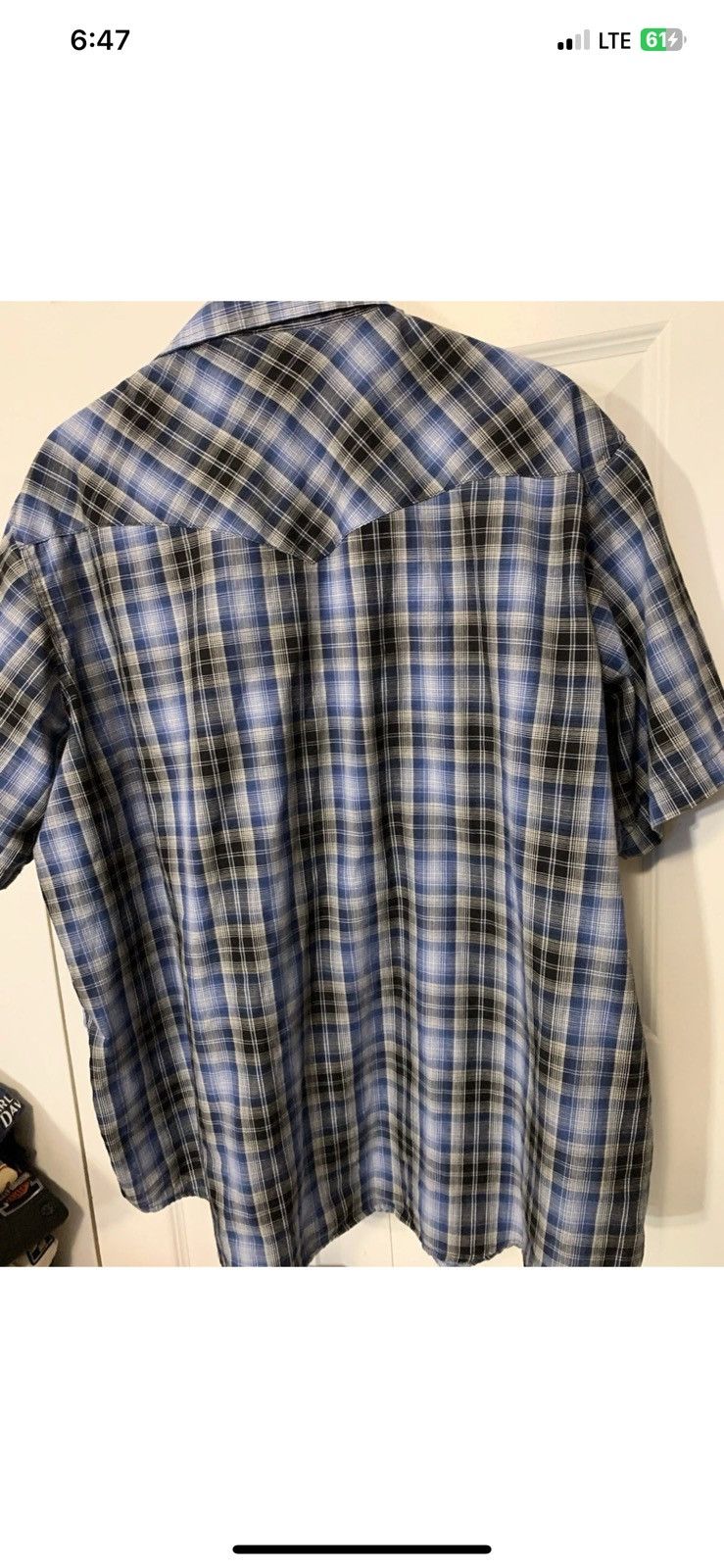 Wrangler Wrangler Men's sz 2XL Black and Blue Plaid Shirt pearl snap Size US XXL / EU 58 / 5 - 10 Thumbnail