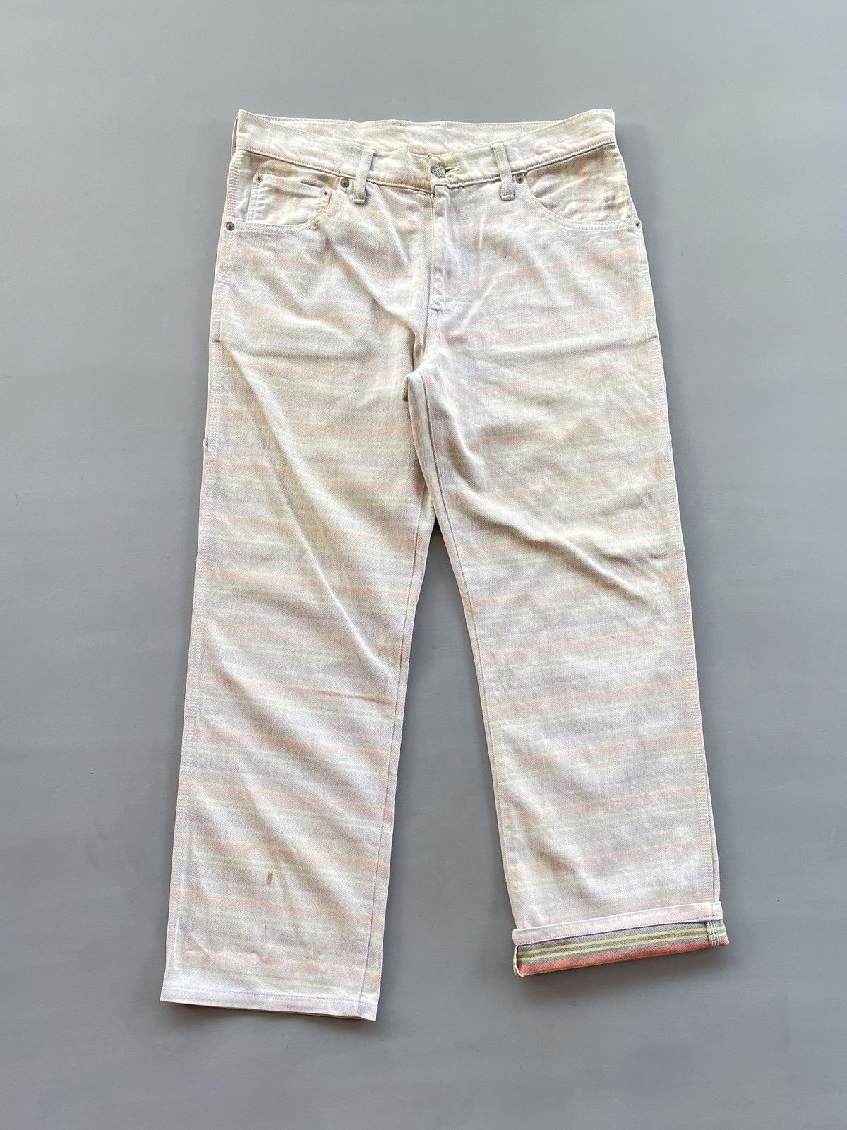 Rainbow OZONE ROCKS MULTICOLOR CARPENTER JEANS Size US 34 / EU 50 - 2 Thumbnail