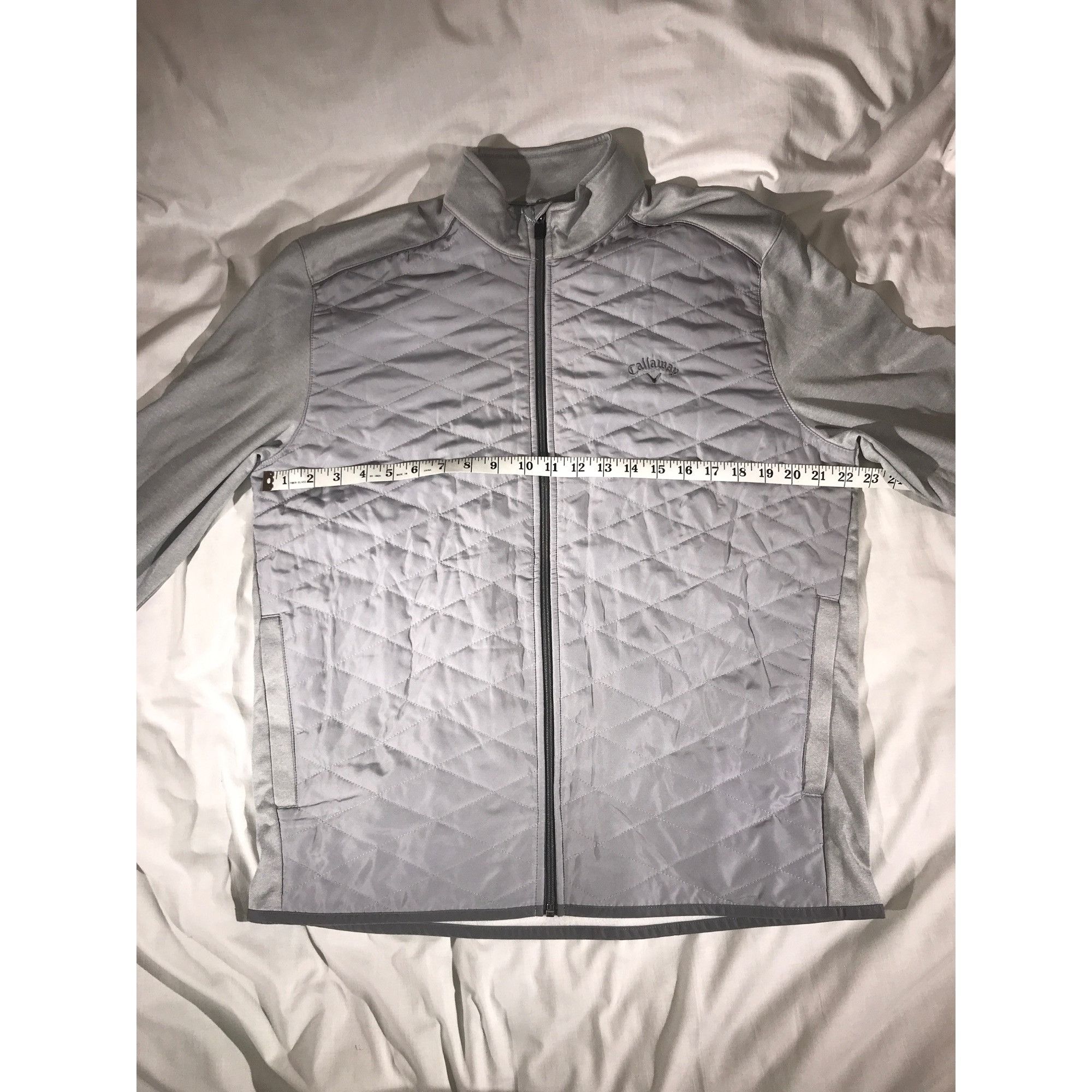 Callaway Mens Calloway Quarry Heather Gray Opti-Shield Quilted Jacket Size US L / EU 52-54 / 3 - 6 Thumbnail