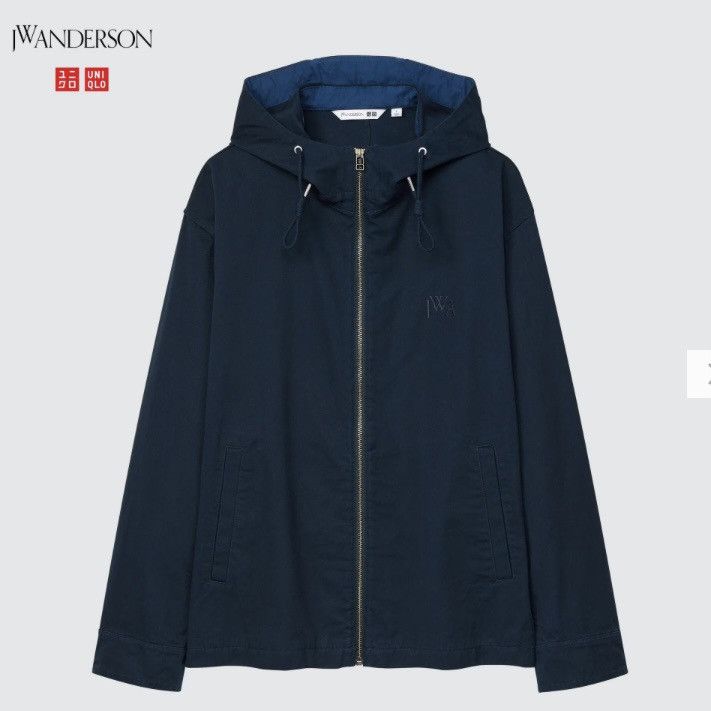 J.W.Anderson Uniqlo Uniqlo JW Anderson Oversized Cotton Parka Navy Grailed