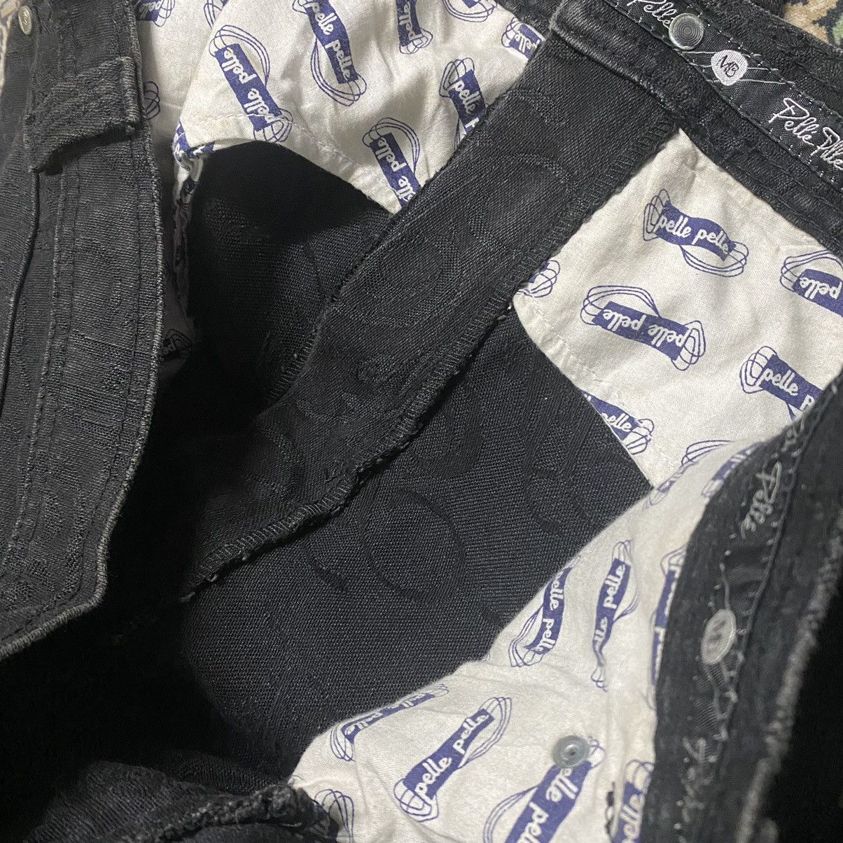 Marc Buchanan Vintage Pelle Pelle Monogram Denim Baggy Pants Size US 44 / EU 60 - 20 Thumbnail