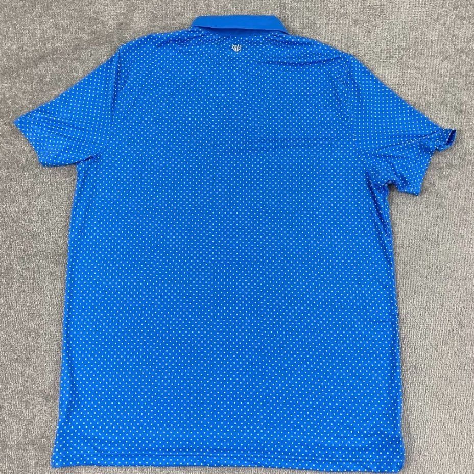 Robert Graham Robert Graham Luxe Polo Shirt Mens XL Blue Solid Logo Sports Golf Size US XL / EU 56 / 4 - 6 Thumbnail