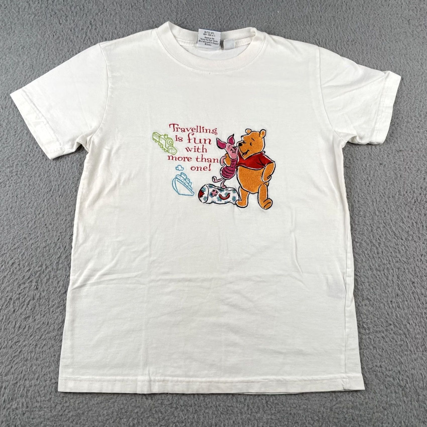 Vintage VINTAGE Pooh Bear Shirt Adult Small Traveling Is Fun Embroidered Y2K 90s Mens Size US S / EU 44-46 / 1 - 2 Thumbnail