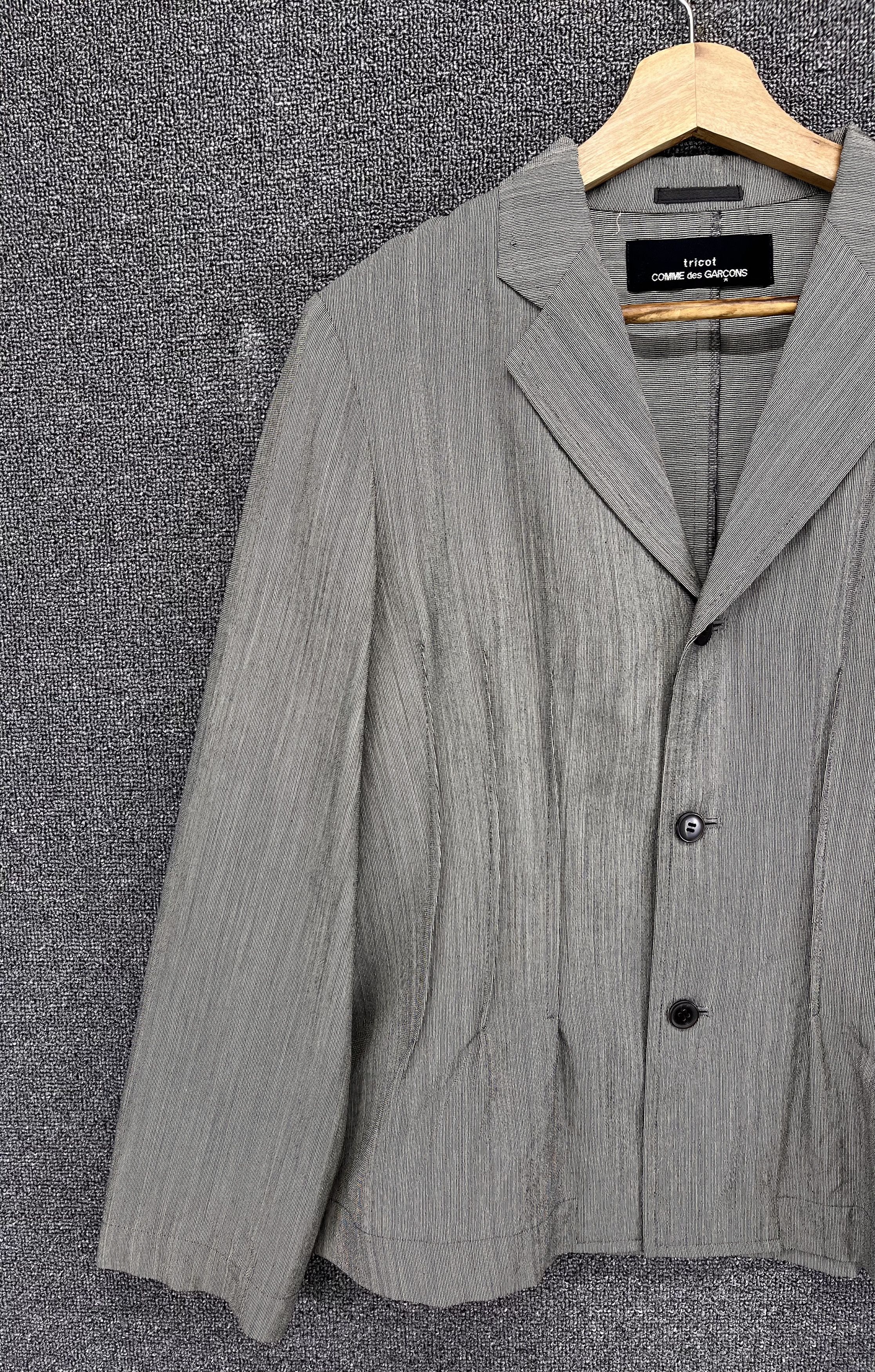 Comme des Garcons Vintage 90s Comme Des Garcon Tricot Wool Blazer Coat Jacket Size M / US 6-8 / IT 42-44 - 4 Thumbnail