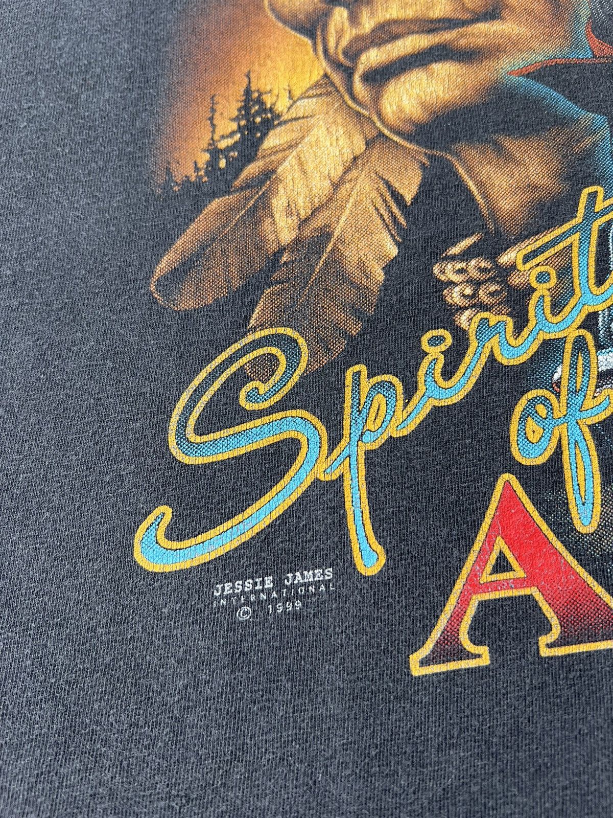Vintage Vintage 1999 Jessie James Spirit of America Rock Eagle Tee Size US XXL / EU 58 / 5 - 8 Thumbnail