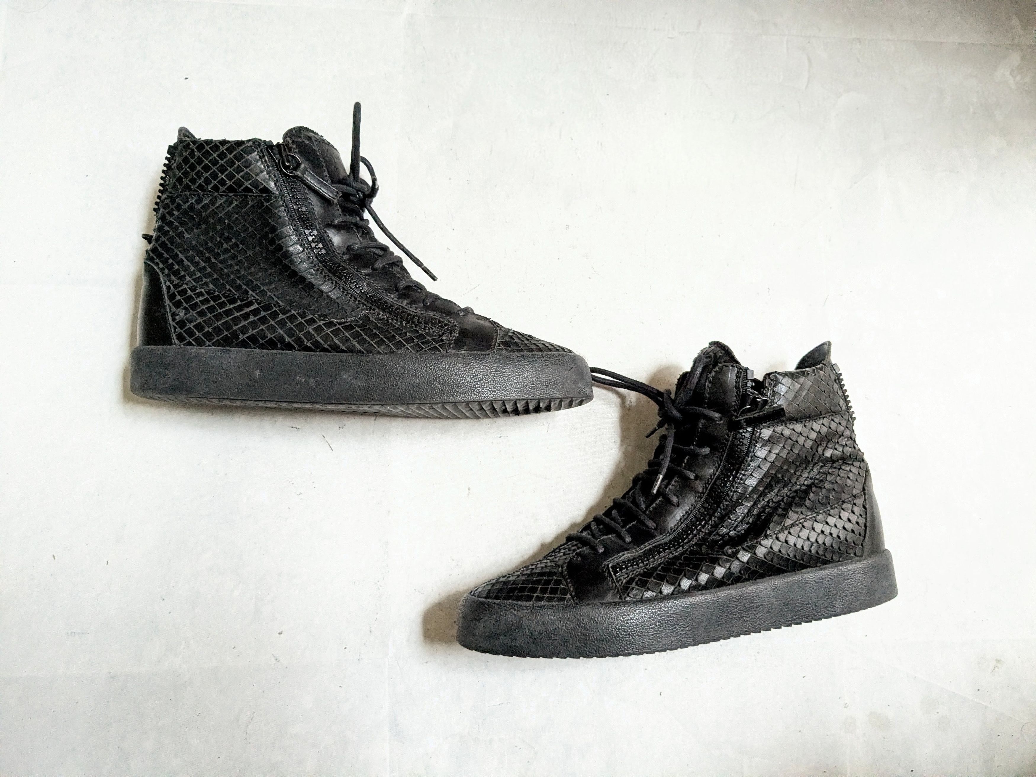 Giuseppe Zanotti Giuseppe Zanotti Sneakers Black 9 42 High Top Snakeskin Size US 9 / EU 42 - 1 Thumbnail