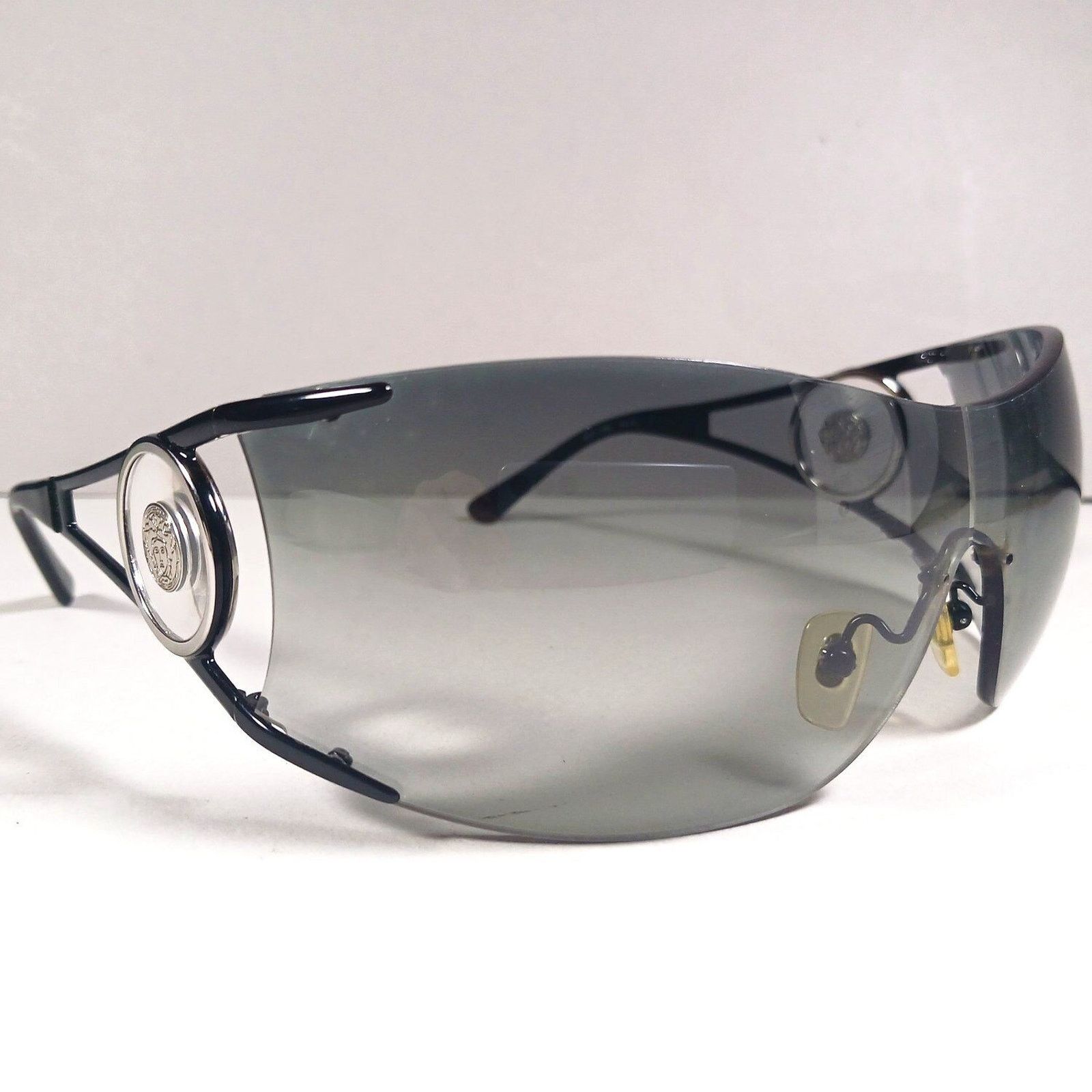 Versace Versace MOD 2086 Black Y2K Medusa Shield Sunglasses w/Case