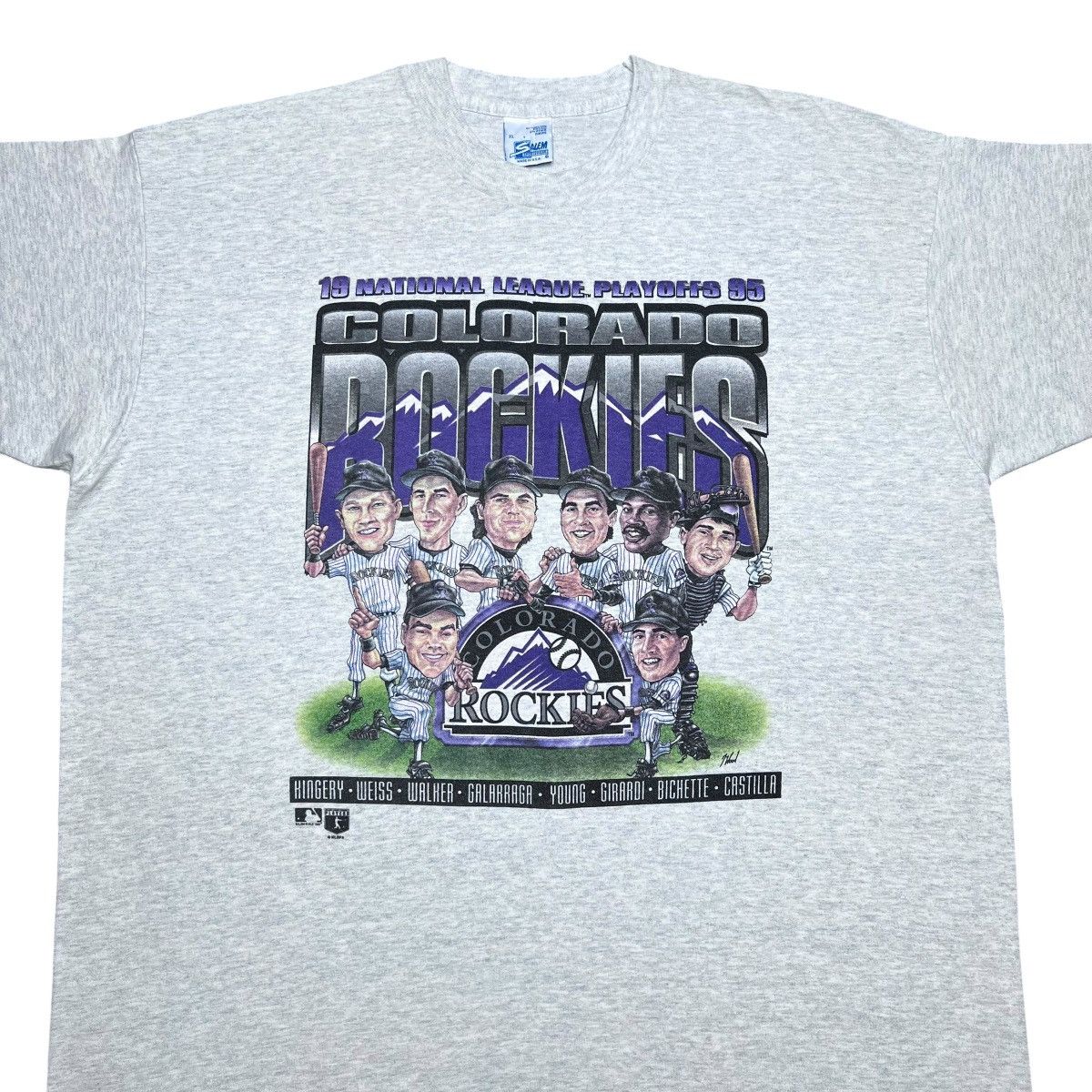 Salem Sportswear 1995 MLB Colorado Rockies Characters Salem Sportswear Tee Size US XL / EU 56 / 4 - 4 Thumbnail