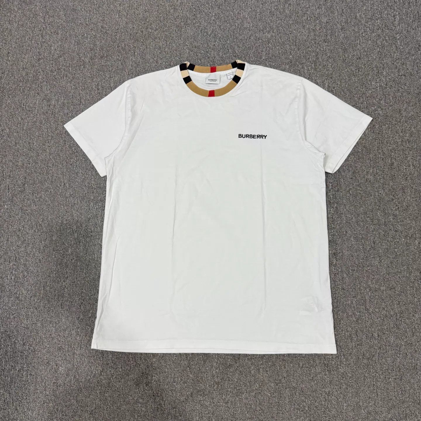 Burberry Burberry White Check Collar SS Tee M 99 New Size US M / EU 48-50 / 2 - 1 Thumbnail