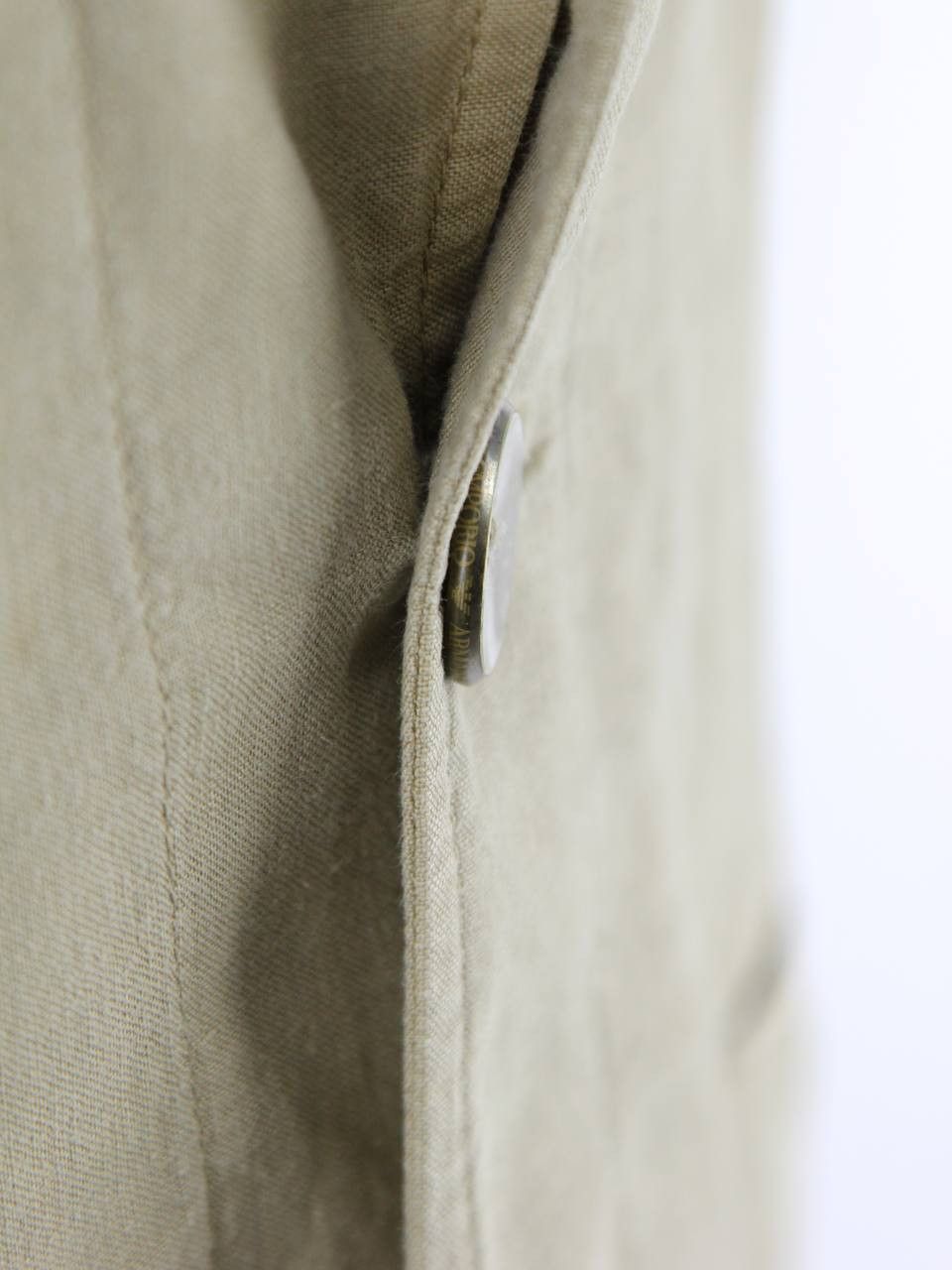 Emporio Armani EMPORIO ARMANI Beige linen jacket Size 52R - 5 Thumbnail