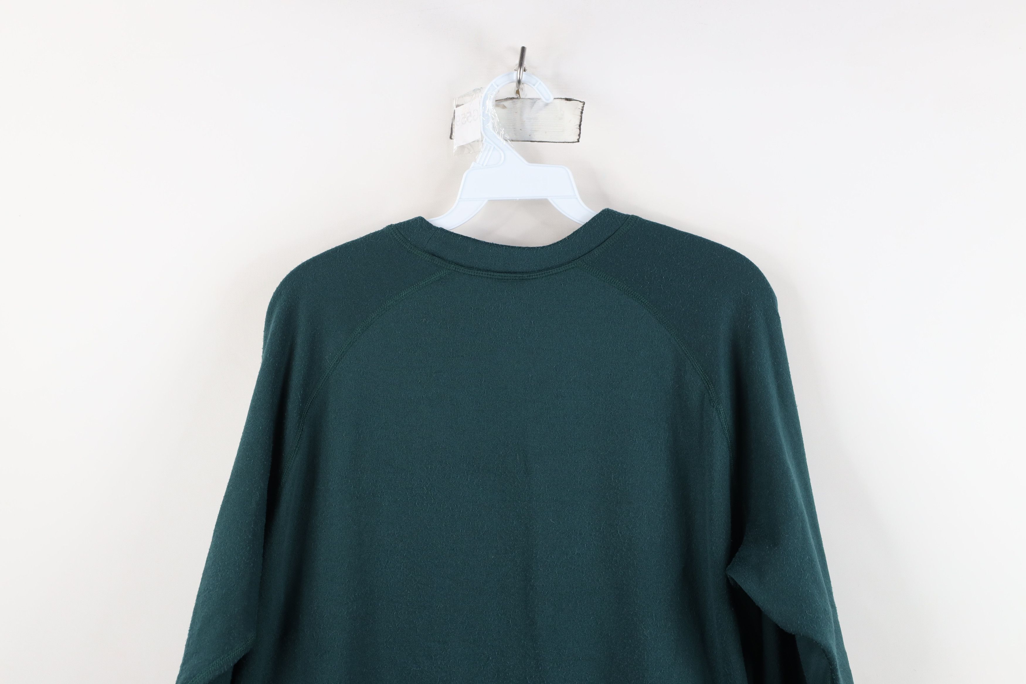 Cabelas Vintage Cabelas Faded Fleece Thermal Sweatshirt Green Size US M / EU 48-50 / 2 - 10 Thumbnail