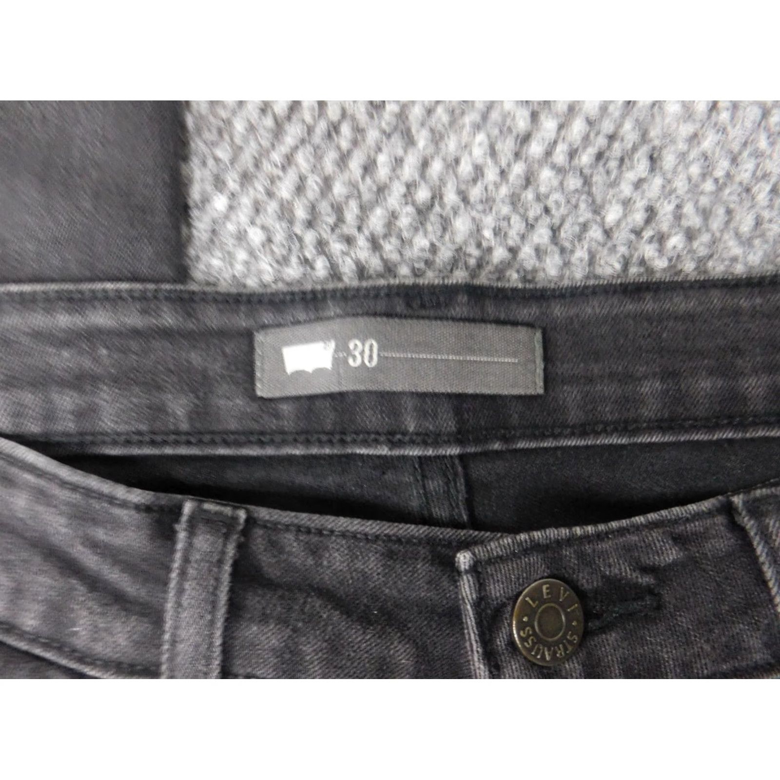Levi's Levi's Jeans Womens 30x31 Black Straight Denim Regular 30 Inseam 31 Mid Rise Stretch Zipper Cotton Blend Denim Size 30" / US 8 / IT 44 - 4 Thumbnail