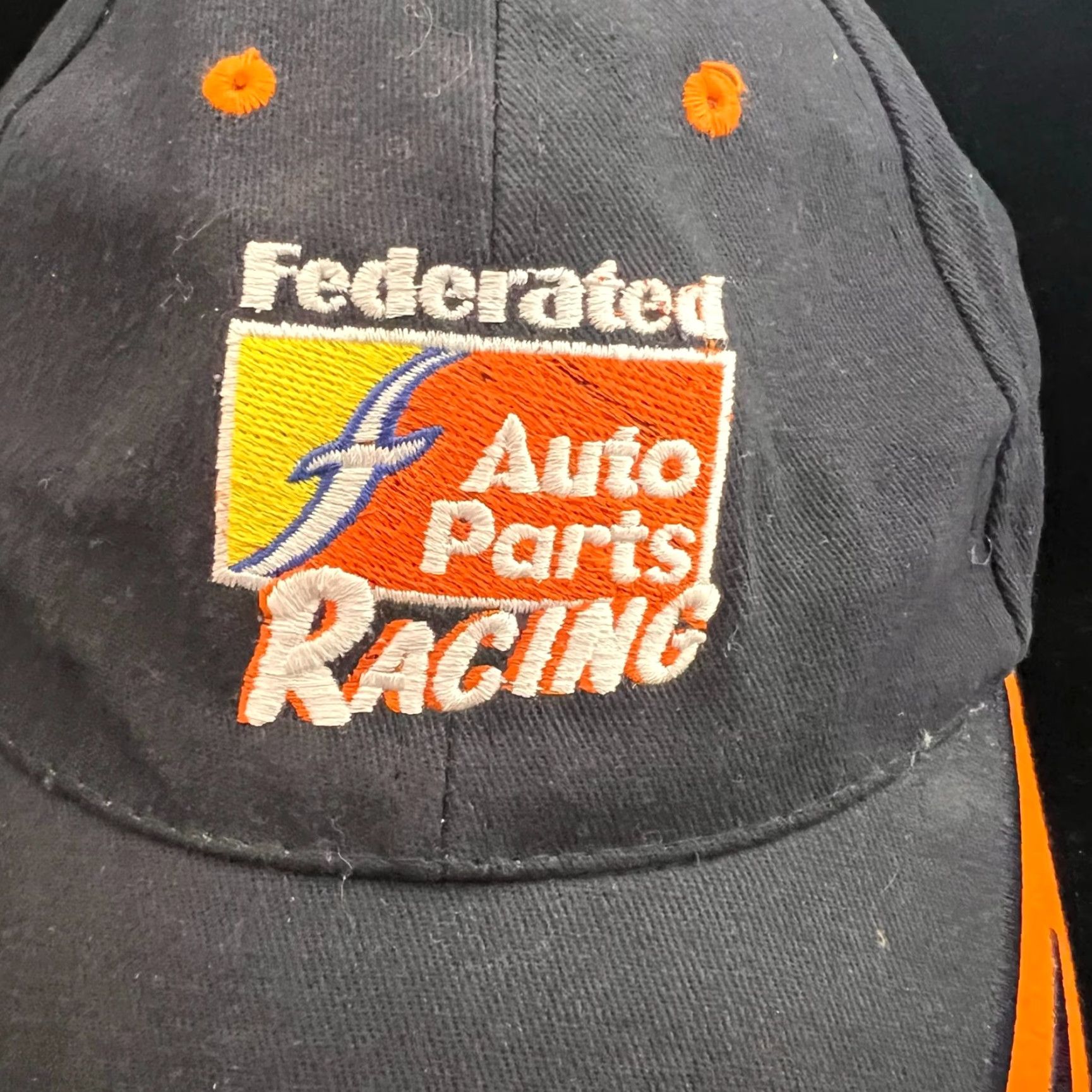 Vintage VINTAGE Federated Auto Parts Racing Hat One Size Black Trucker Mens Adjustable Canvas Cotton 90s Cars Sports Racing Size ONE SIZE - 2 Thumbnail