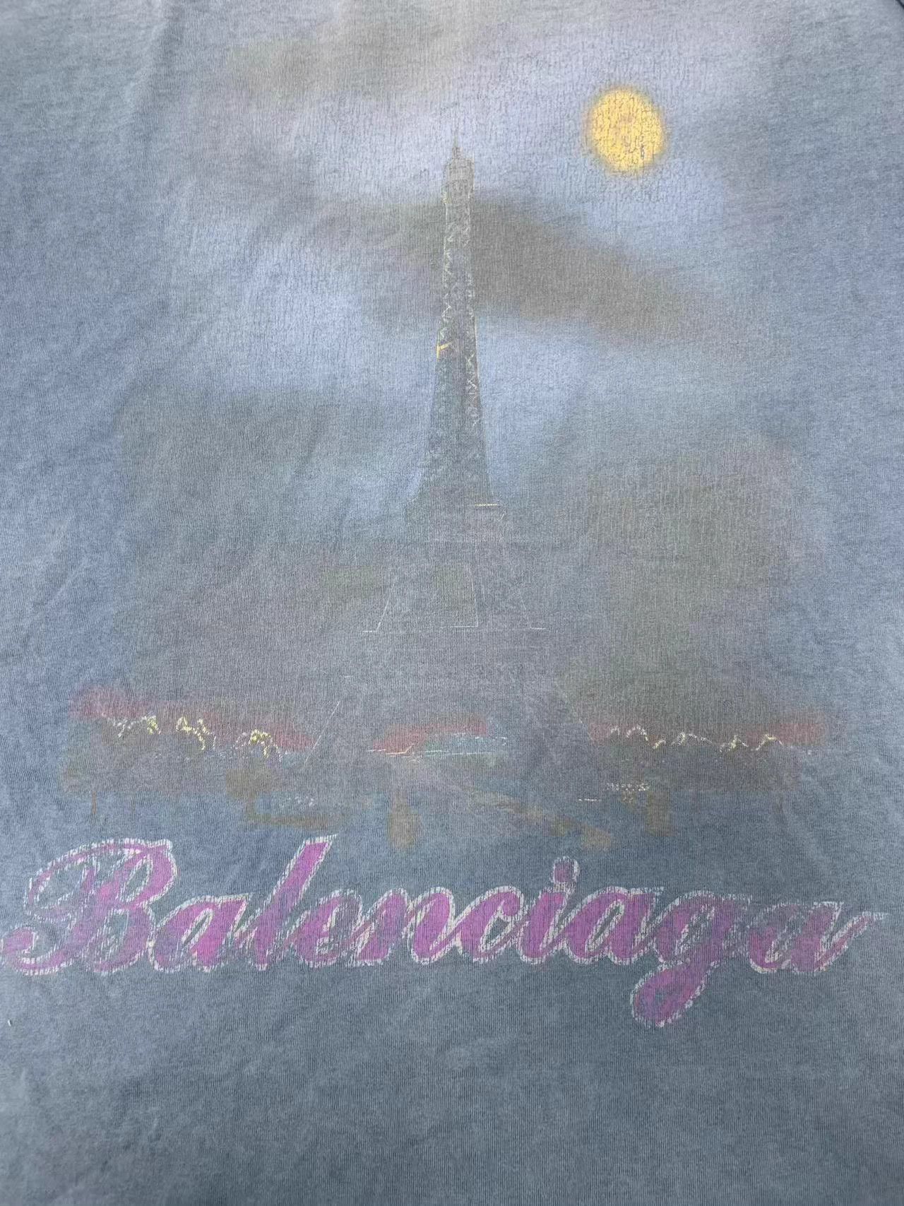 Balenciaga Balenciaga distressed logo oversized crew short Tee unisex Size L / US 10 / IT 46 - 3 Thumbnail