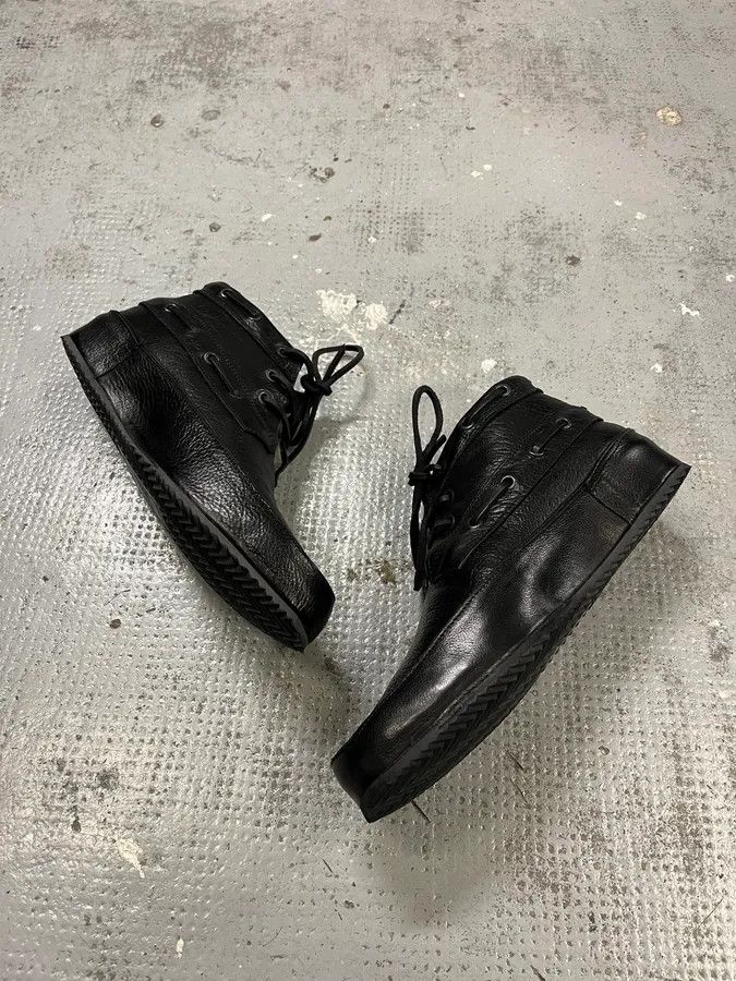 Marithe + Francois Girbaud Marithé + François Girbaud Ker Leather Laced Black Shoes Size US 8 / EU 41 - 3 Thumbnail