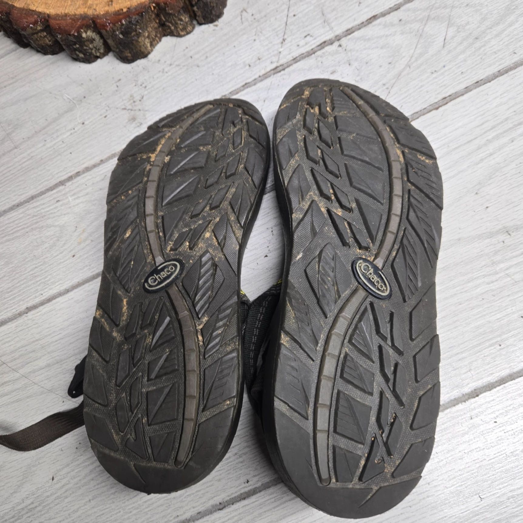Chaco Chaco Gray Yellow Geometric Strappy Sandals Adjustable Buckle Adult Men's 12 Size ONE SIZE - 5 Thumbnail