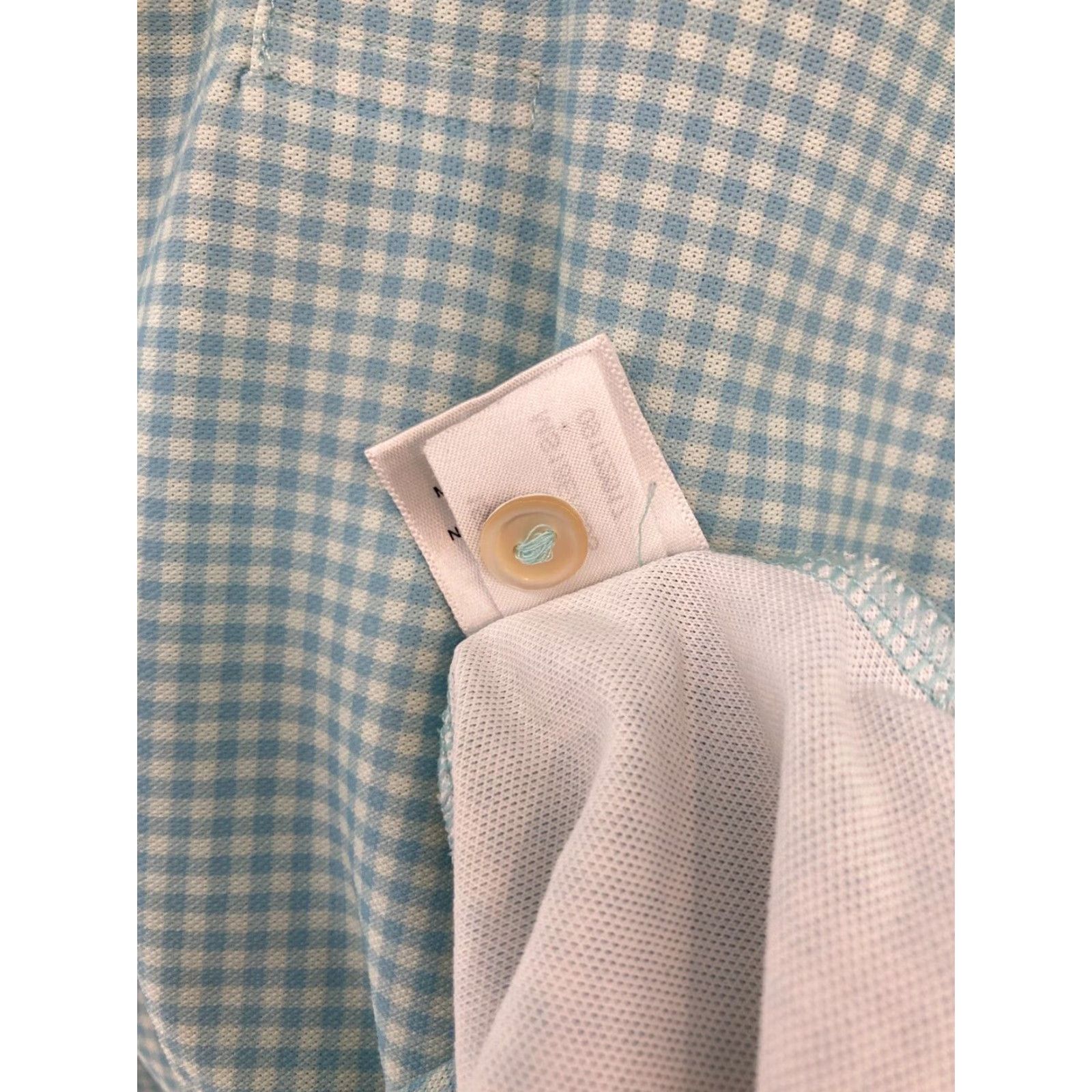 Peter Millar Peter Millar Summer Comfort Mens Polo Shirt Large Blue White Check Size US L / EU 52-54 / 3 - 7 Thumbnail