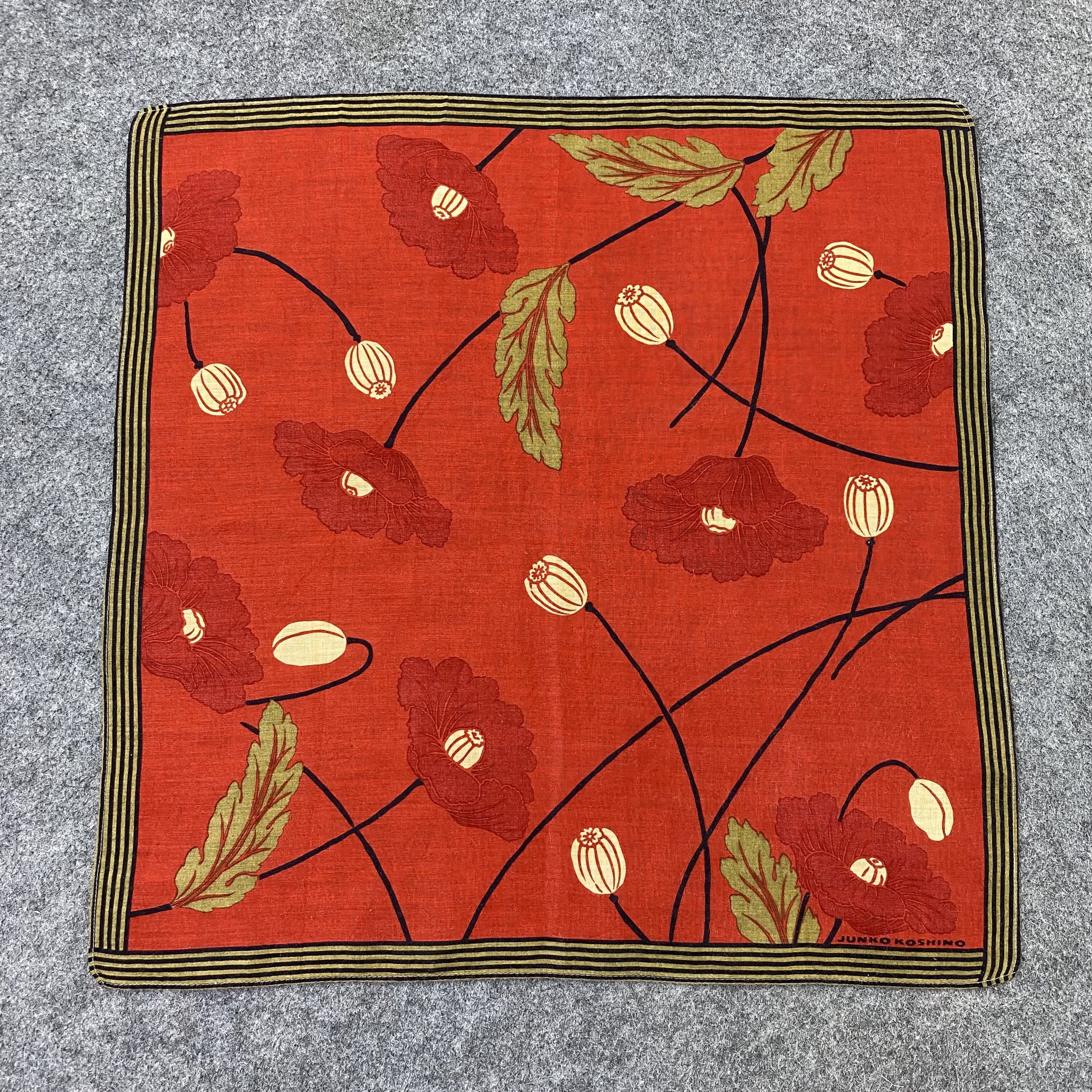 Japanese Brand Junko Koshino Handkerchief Neckerchief Bandana-B2038 Size ONE SIZE - 3 Thumbnail