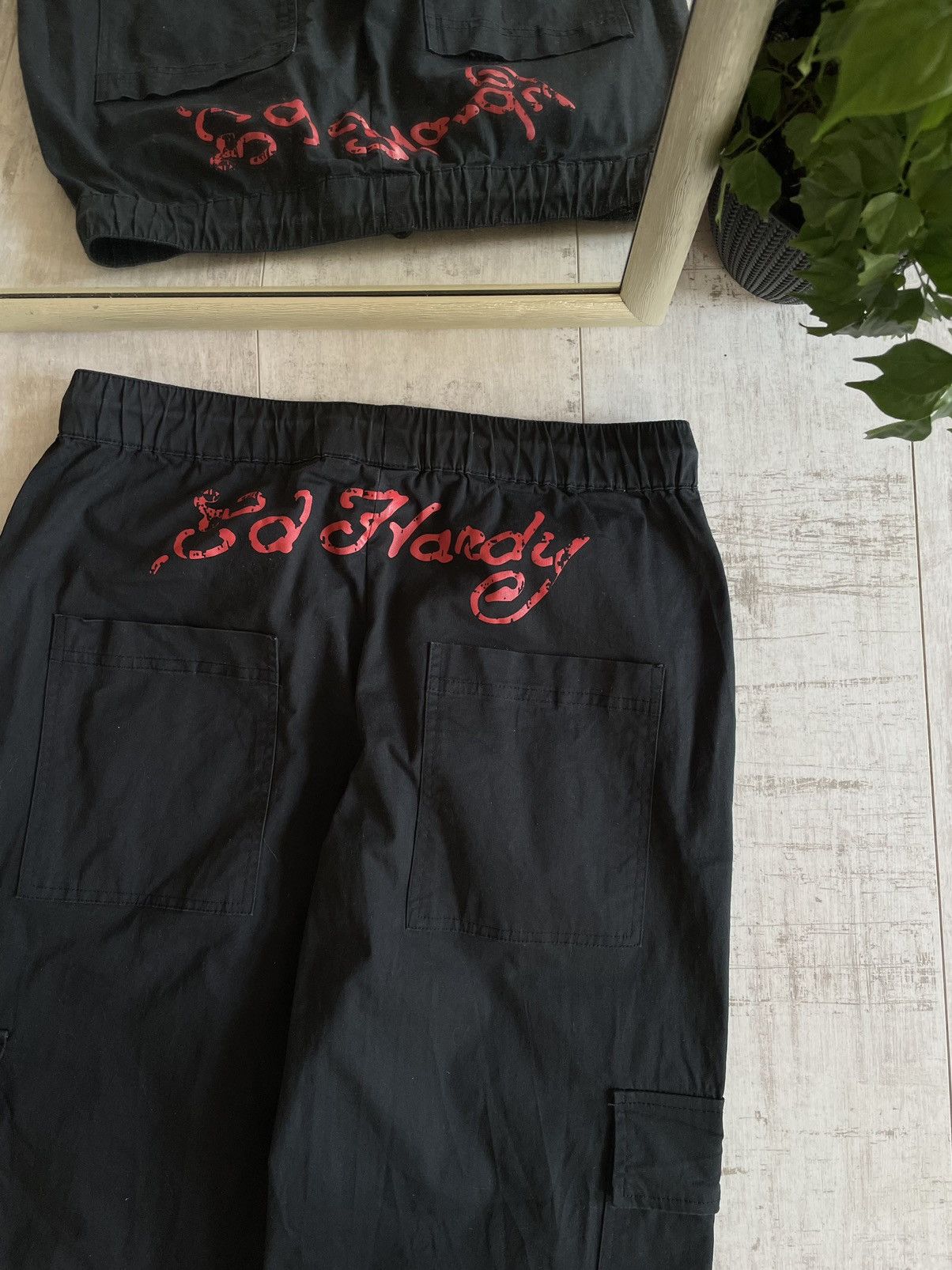 Christian Audigier × Ed Hardy × Japanese Brand Ed Hardy x Urban Outfitters Dragon Cargo Pants Y2K Parachute Size US 30 / EU 46 - 3 Thumbnail