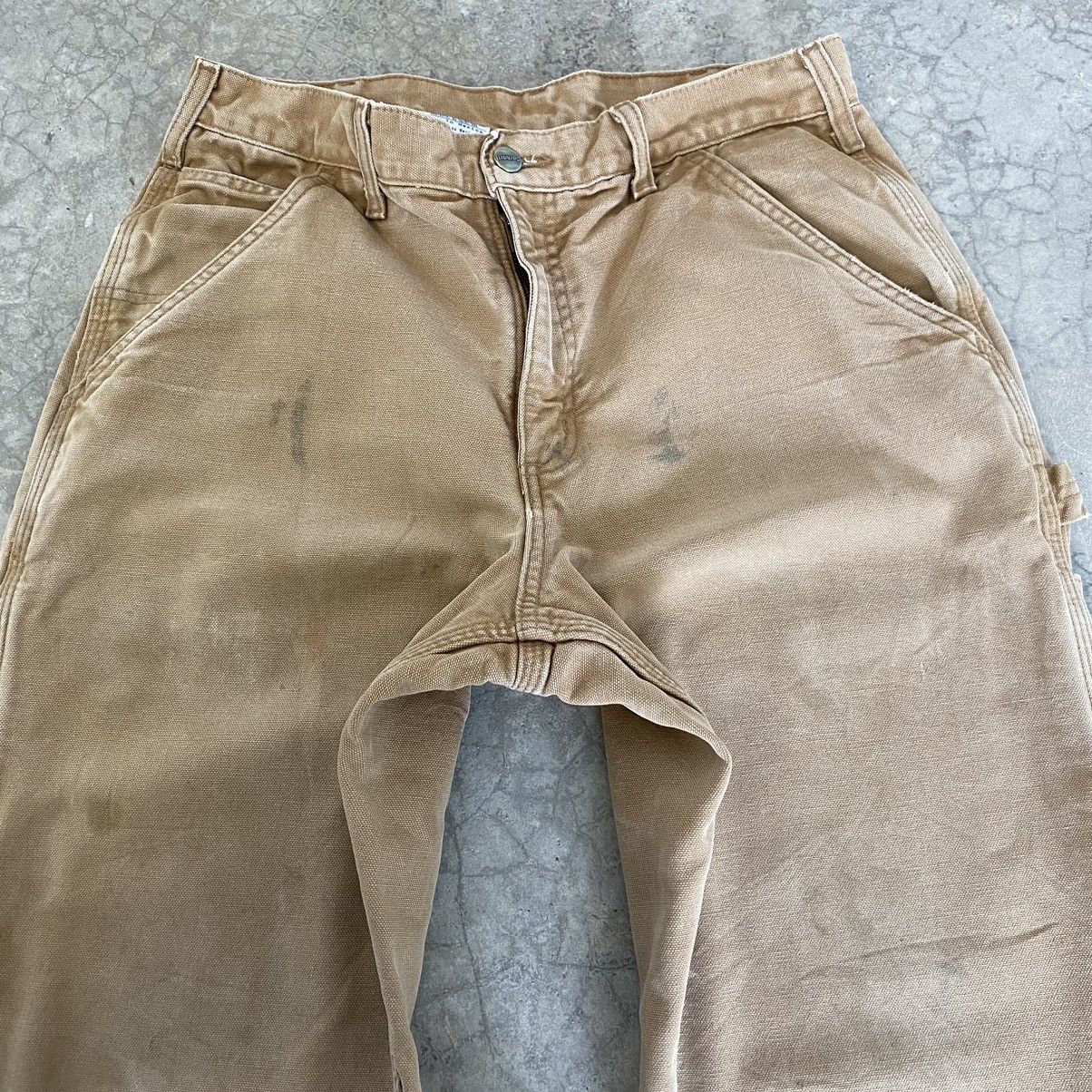 Carhartt Vintage Carhartt Blanket Lined Faded Dirty Carpenter Pants Size US 31 - 17 Thumbnail