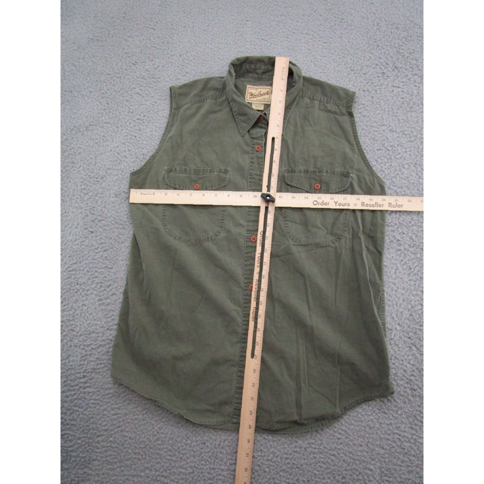 Vintage Woolrich Vest Women’s Button Up Olive Green XL Sleeveless Knit Pockets All Seasons Full Zip Casual Business Men Women Vest Size XL / US 12-14 / IT 48-50 - 5 Thumbnail