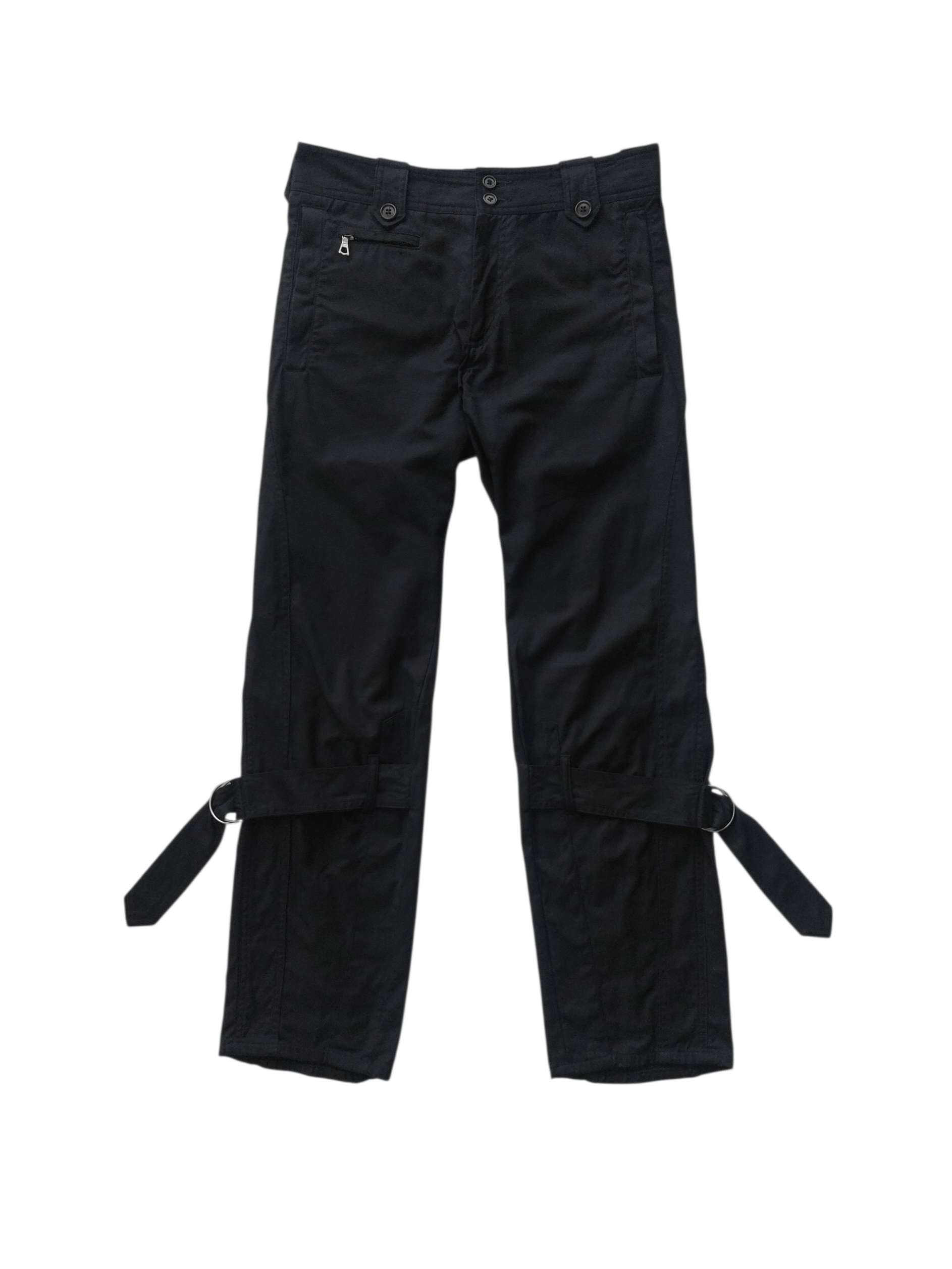 Dries Van Noten Dries Van Noten Black Bondage Strap Back Zipper Pants Size US 30 / EU 46 - 1 Thumbnail
