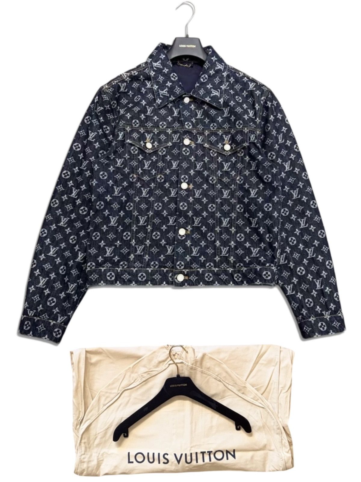 Louis Vuitton Louis Vuitton X Pharrell Williams 48 Monogram Denim Jacket Size US M / EU 48-50 / 2 - 1 Thumbnail