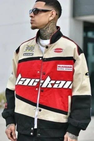 Vintage Aelfric Eden Blackair Vintage Racing Bomber Jacket Logo Y2K Size US M / EU 48-50 / 2 - 2 Thumbnail