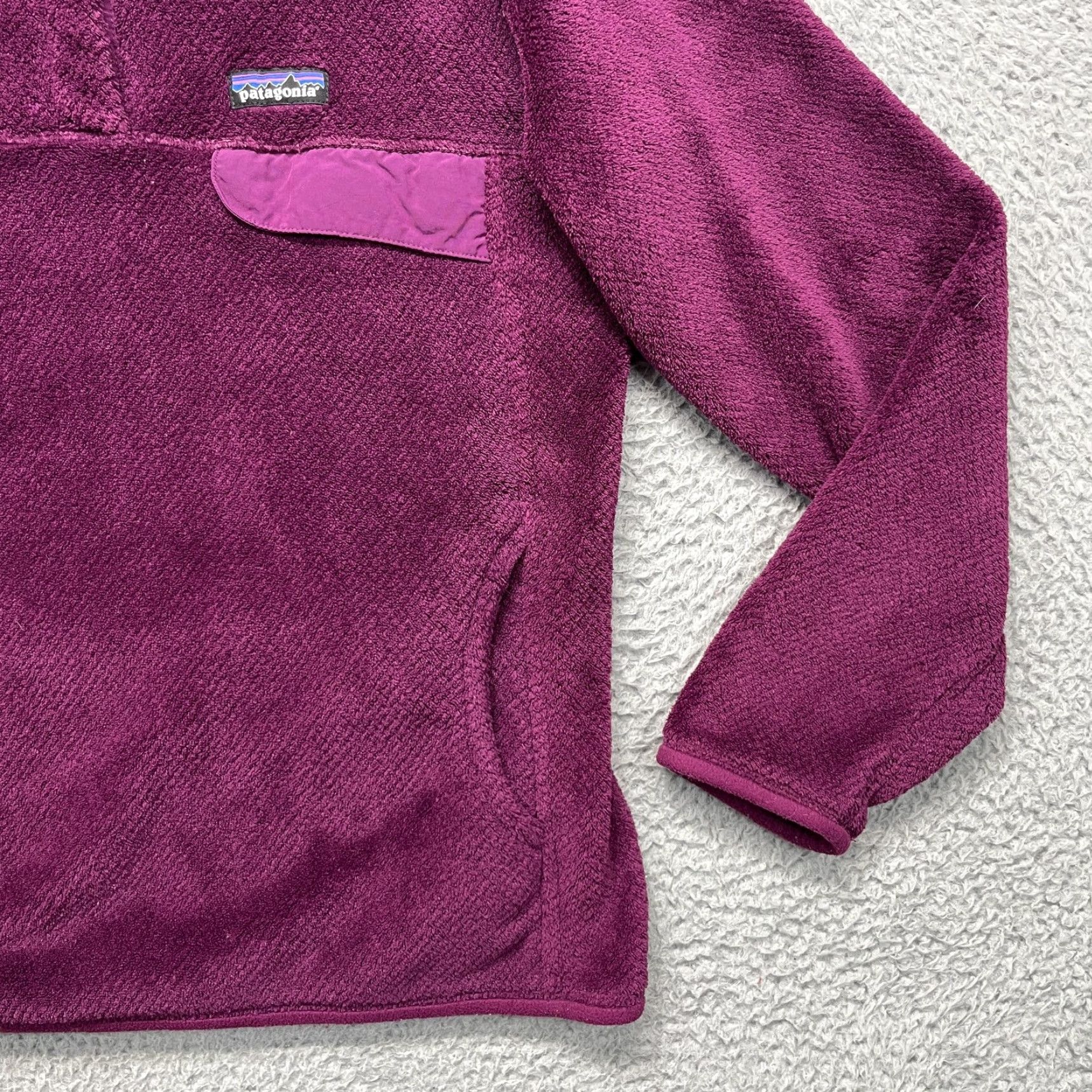 Patagonia Patagonia Re-Tool Snap-T Pullover Jacket Womens XL Ikat Purple Fleece 25442 Size XL / US 12-14 / IT 48-50 - 5 Thumbnail