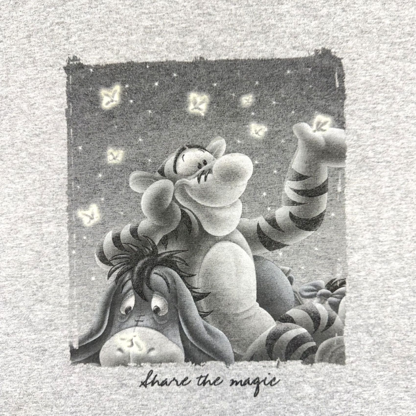 Disney VINTAGE Disney Store Shirt Mens XL Gray Tigger Eeyore Share The Magic 90s Size US XL / EU 56 / 4 - 2 Thumbnail