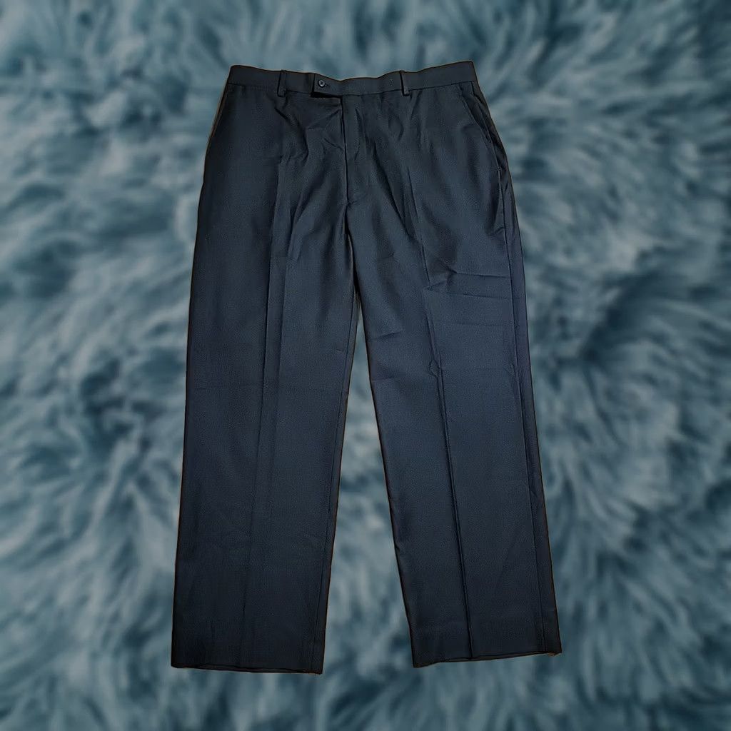 Vintage Louis Raphael Dress Pants Flat Front Black 38 x 30 Poly Blend Mens Regular Tailored Front Size US 38 / EU 54 - 1 Thumbnail