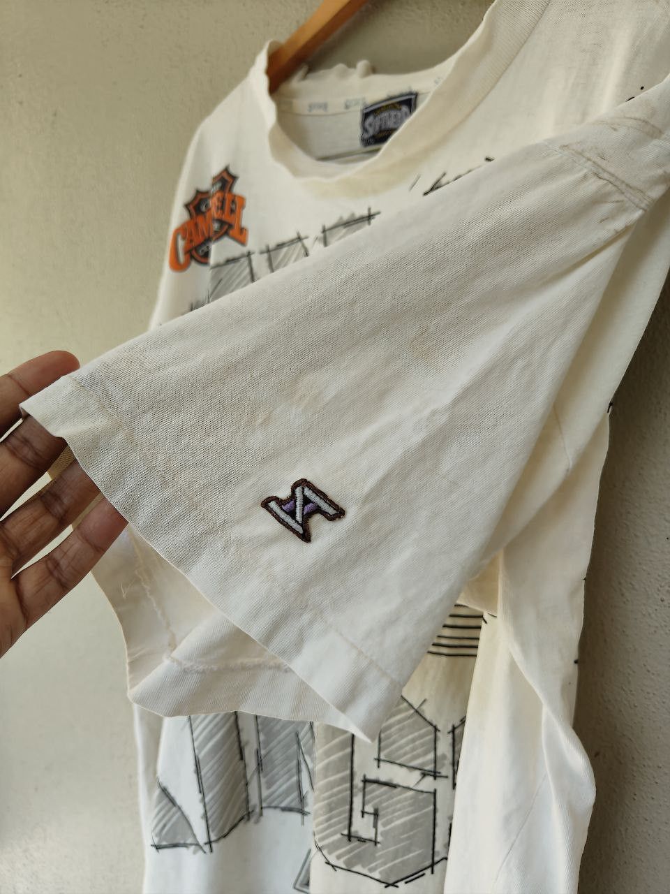 NHL TRASHED 1992 Vtg Overprint NHL La Kings worn T Size US XL / EU 56 / 4 - 5 Thumbnail