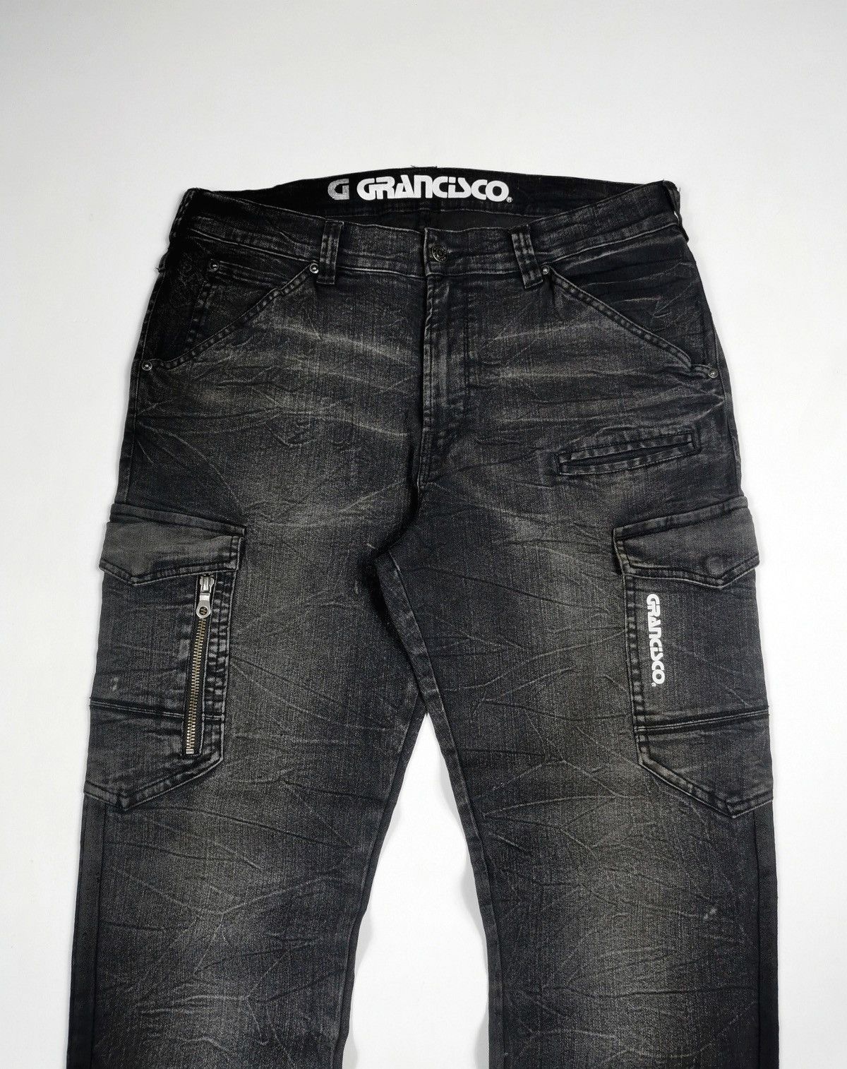 Japanese Brand Whiskers Grancisco Cargo Stretch Jeans Size US 34 / EU 50 - 2 Thumbnail