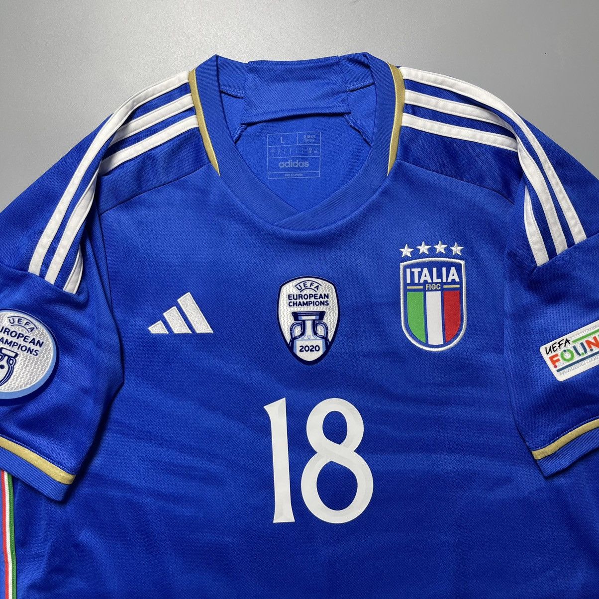 Adidas ITALY ADIDAS 2022/2023 FOOTBALL HOME JERSEY #18 BARELLA Size US L / EU 52-54 / 3 - 4 Thumbnail